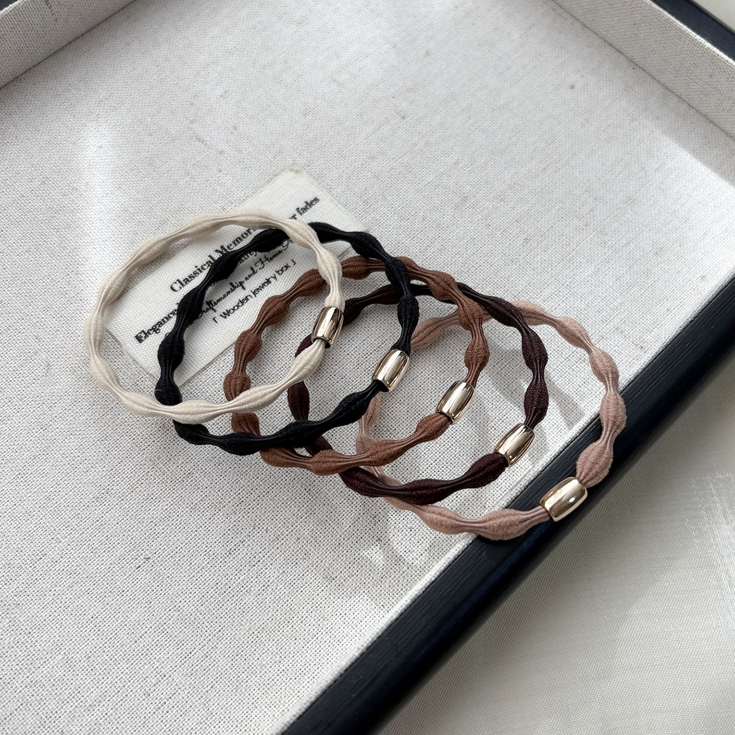 Doudou hair tie, small rubber band hair band, women's hair tie, hair accessory rubber band, leather case, sports lotus joint, high-end and simple hair band, large intestine hair band accessory Item Picture