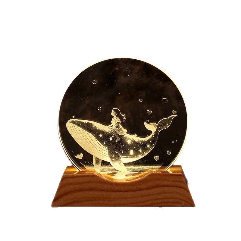 3d inner-carved round cake + plastic luminous base Item Picture