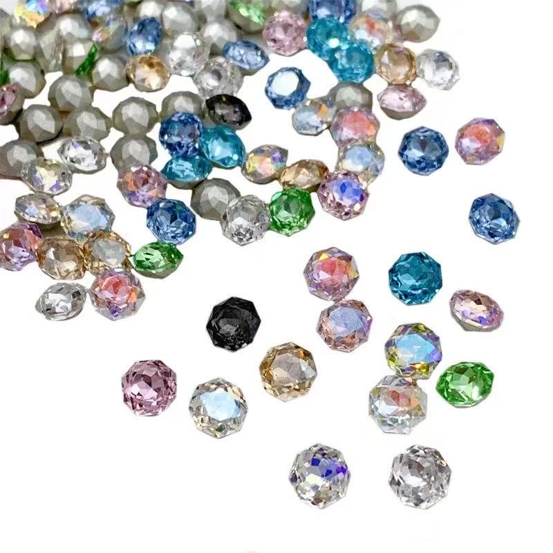 八边玫瑰切、尖底美甲钻、饰品贴钻