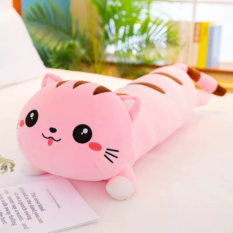 Factory wholesale soft down cotton happy cat plush toys, children's and girls' sleeping pillows, plush dolls detail image 2