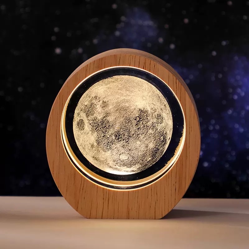 Round wooden-framed night light Application Scenario
