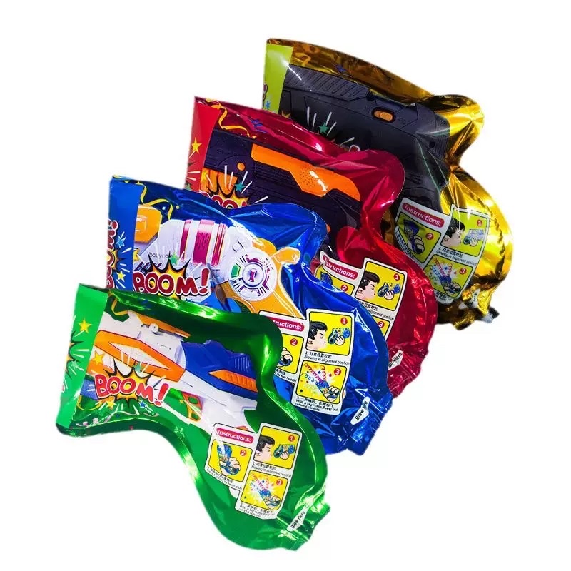 Automatic inflatable firework gun, birthday atmosphere prop, firework, wedding handheld firework gun, creative spray flower tube, ribbon, Christmas hand-twisted firework tube, firework, festive Specification image