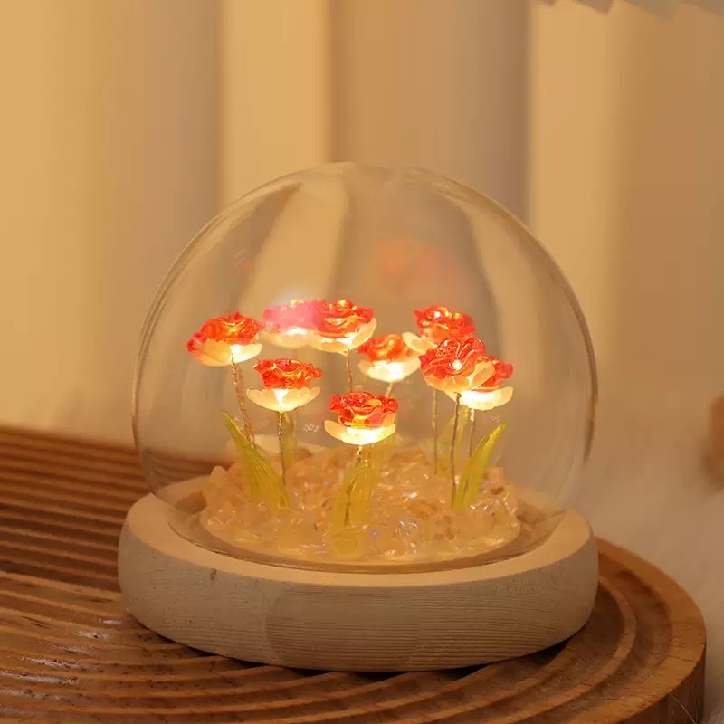 Rose bouquet night light Item Picture