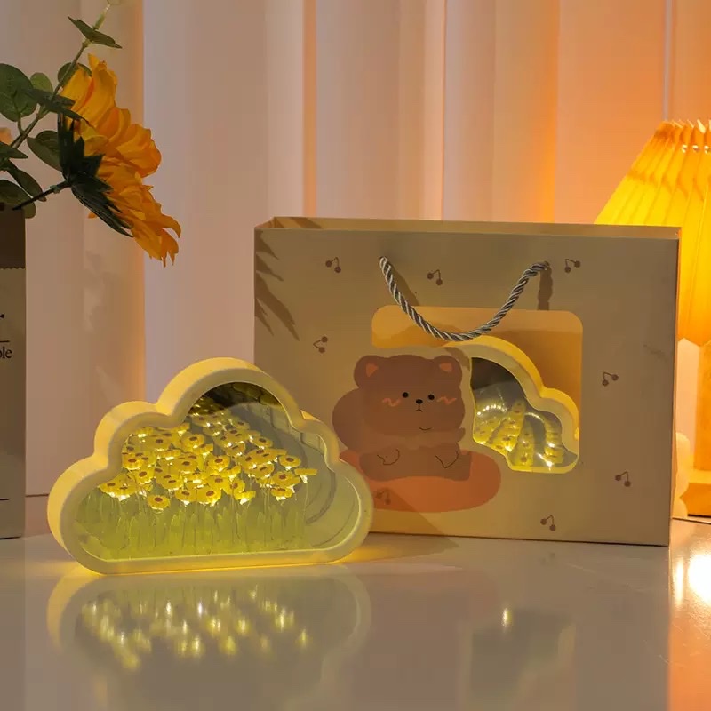 Medium-sized cloud rose mirror night light ornament Item Picture