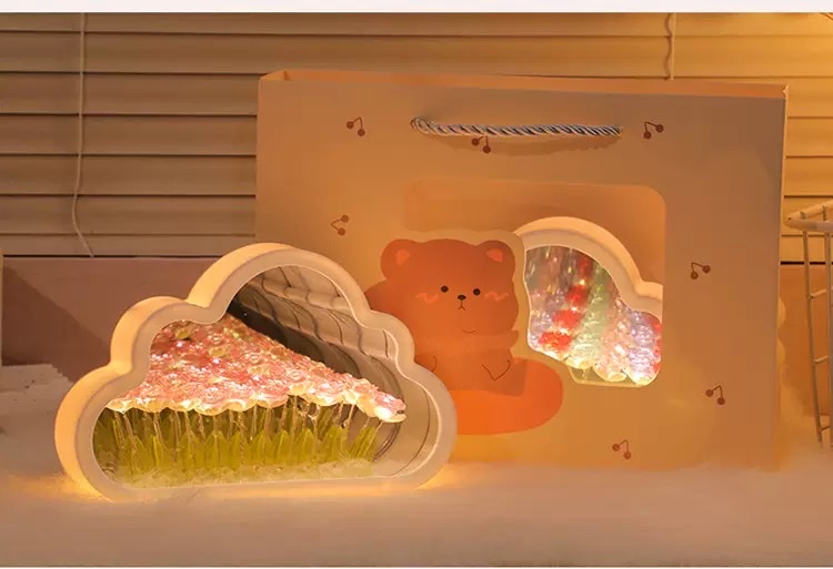 Cloud Mirror Rose Night Light Ornament (10 flowers) detail image 10