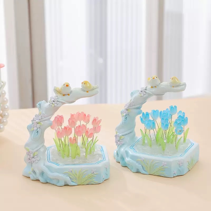 Flower-and-bird tulip night light Application Scenario