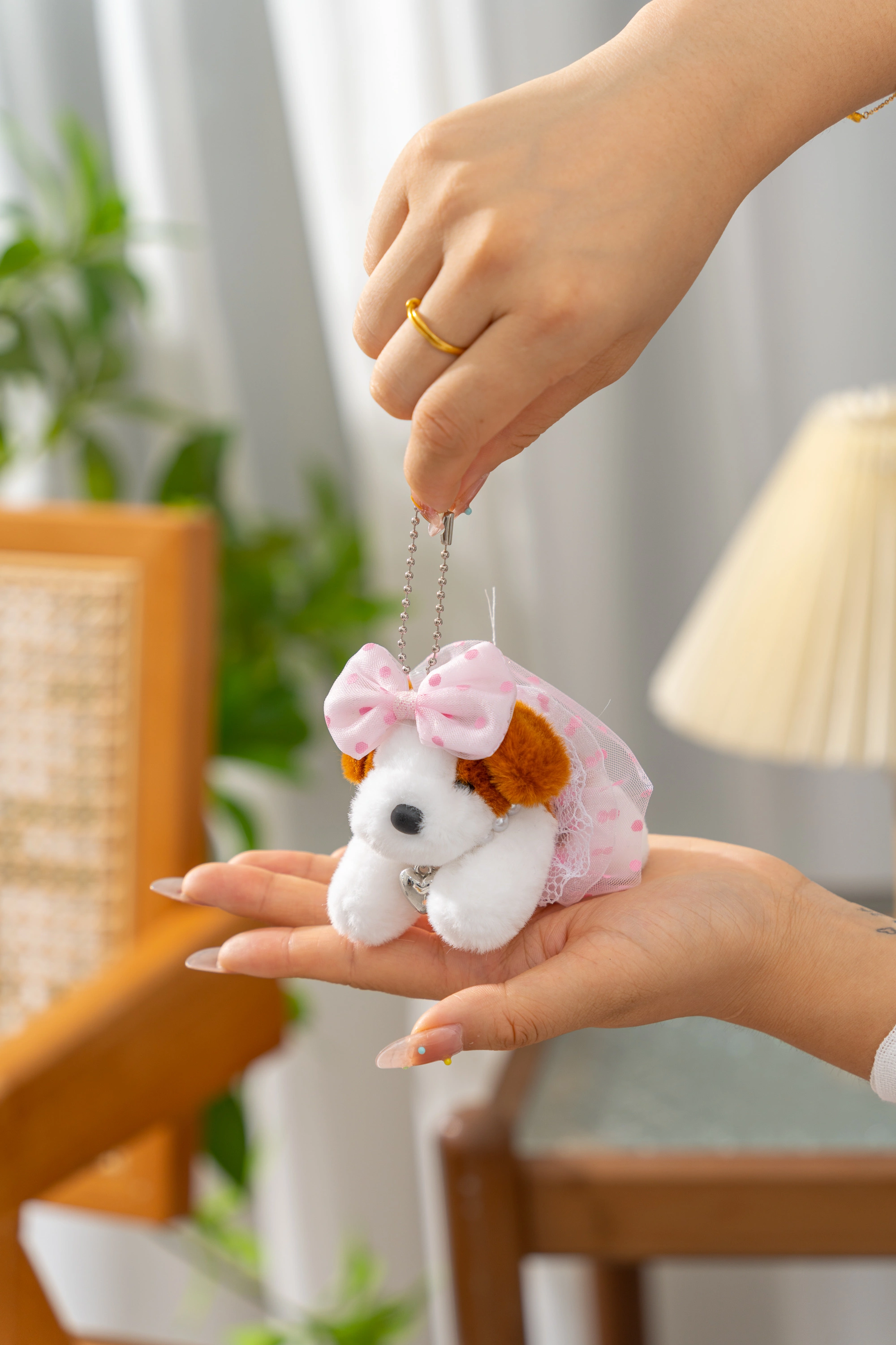 Very precious plush toy, flower dress, dog pendant - Schnauzer style premium machine doll, wedding gift, birthday present detail image 5