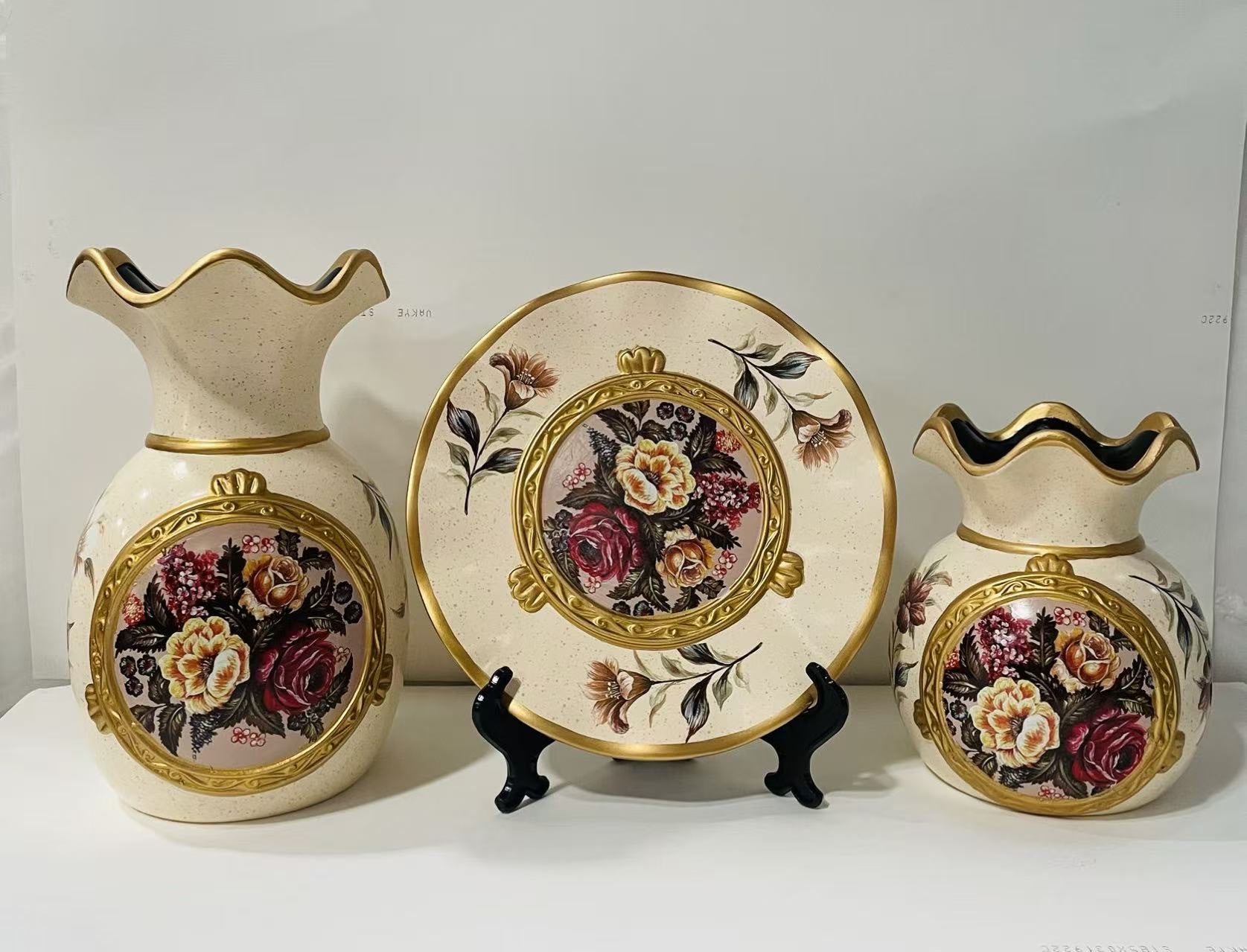 陶瓷花瓶工艺品贴花陶瓷珠装饰摆件家居客厅装饰品创意陶瓷花艺陶陶瓷花瓶详情图4