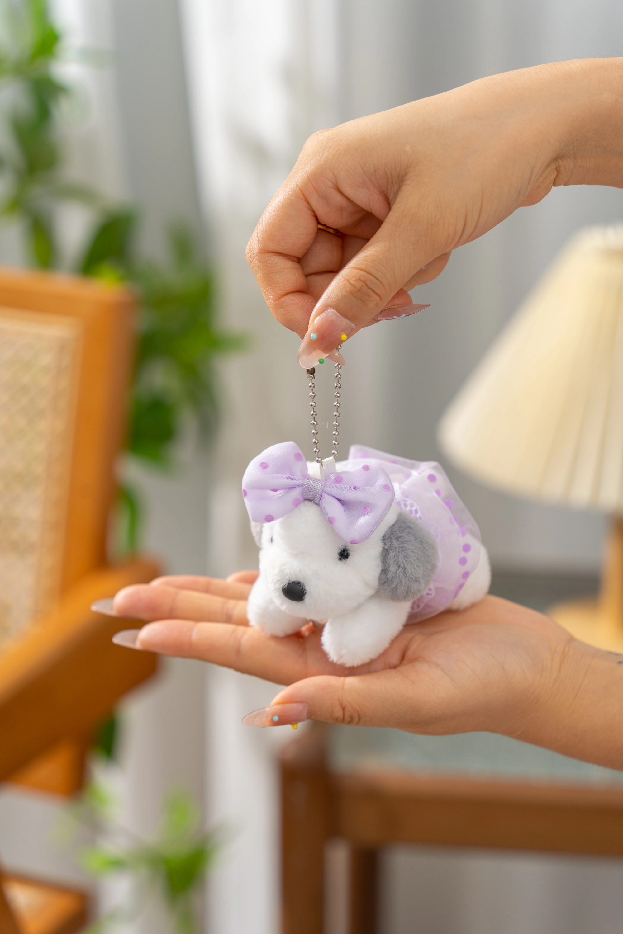 Very precious plush toy, flower dress, dog pendant - Schnauzer style premium machine doll, wedding gift, birthday present detail image 2