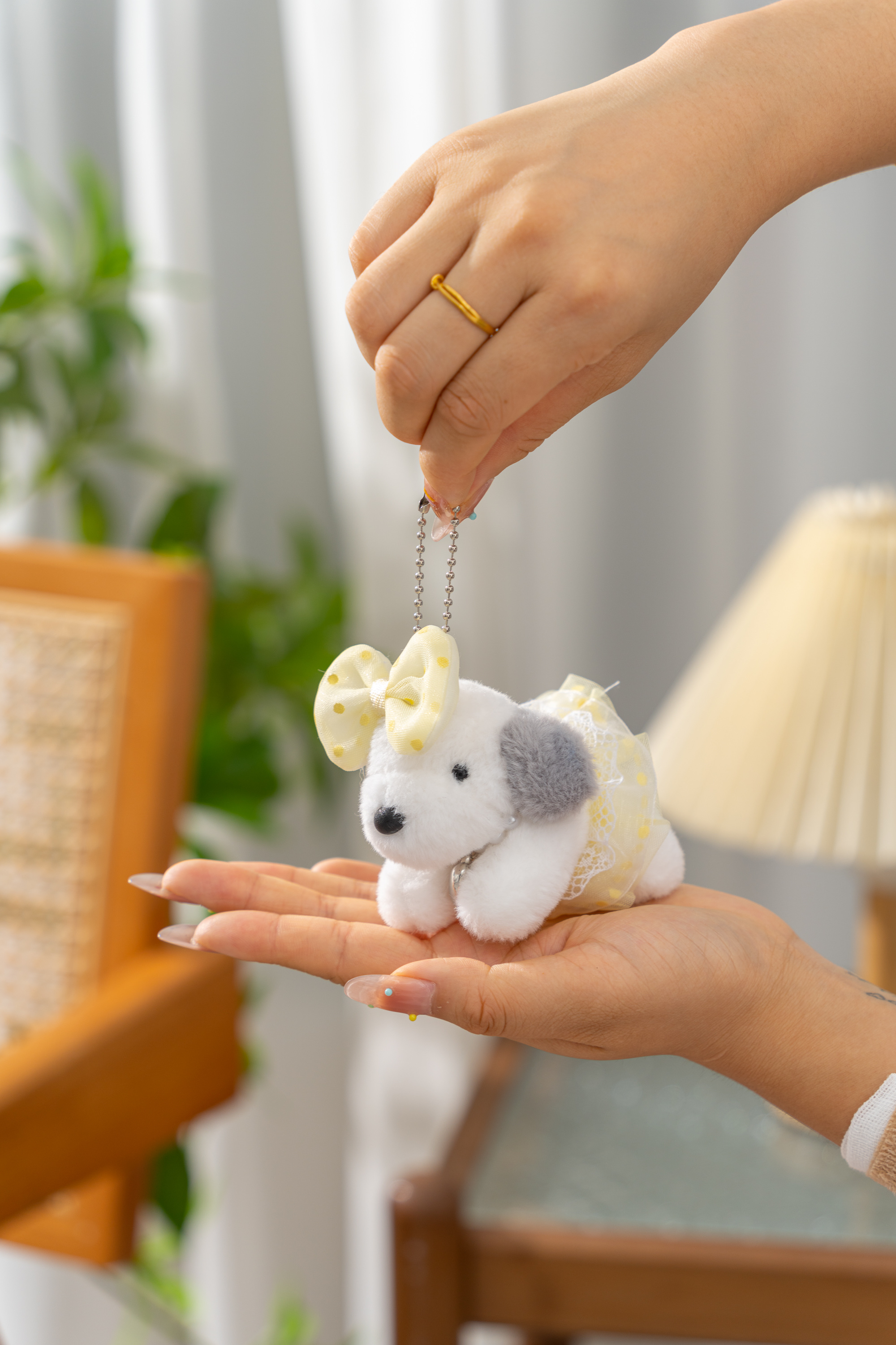 Very precious plush toy, flower dress, dog pendant - Schnauzer style premium machine doll, wedding gift, birthday present detail image 7