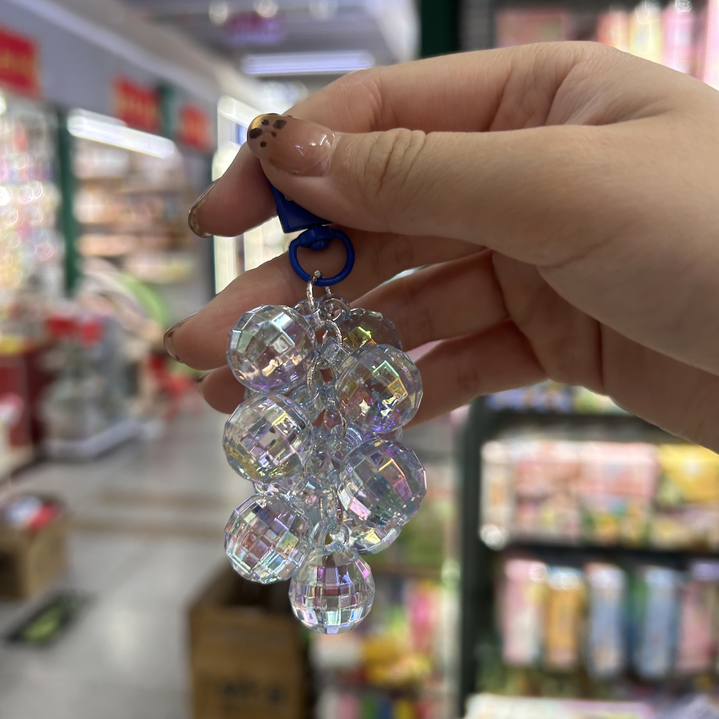 透明彩色亚克力珠子AS钥匙扣挂件多巴胺配色创意原创DIY批发挂件详情图8