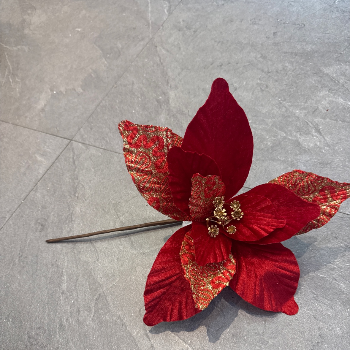 圣诞花，家用个性装饰性创意工品 车标挂件细节图