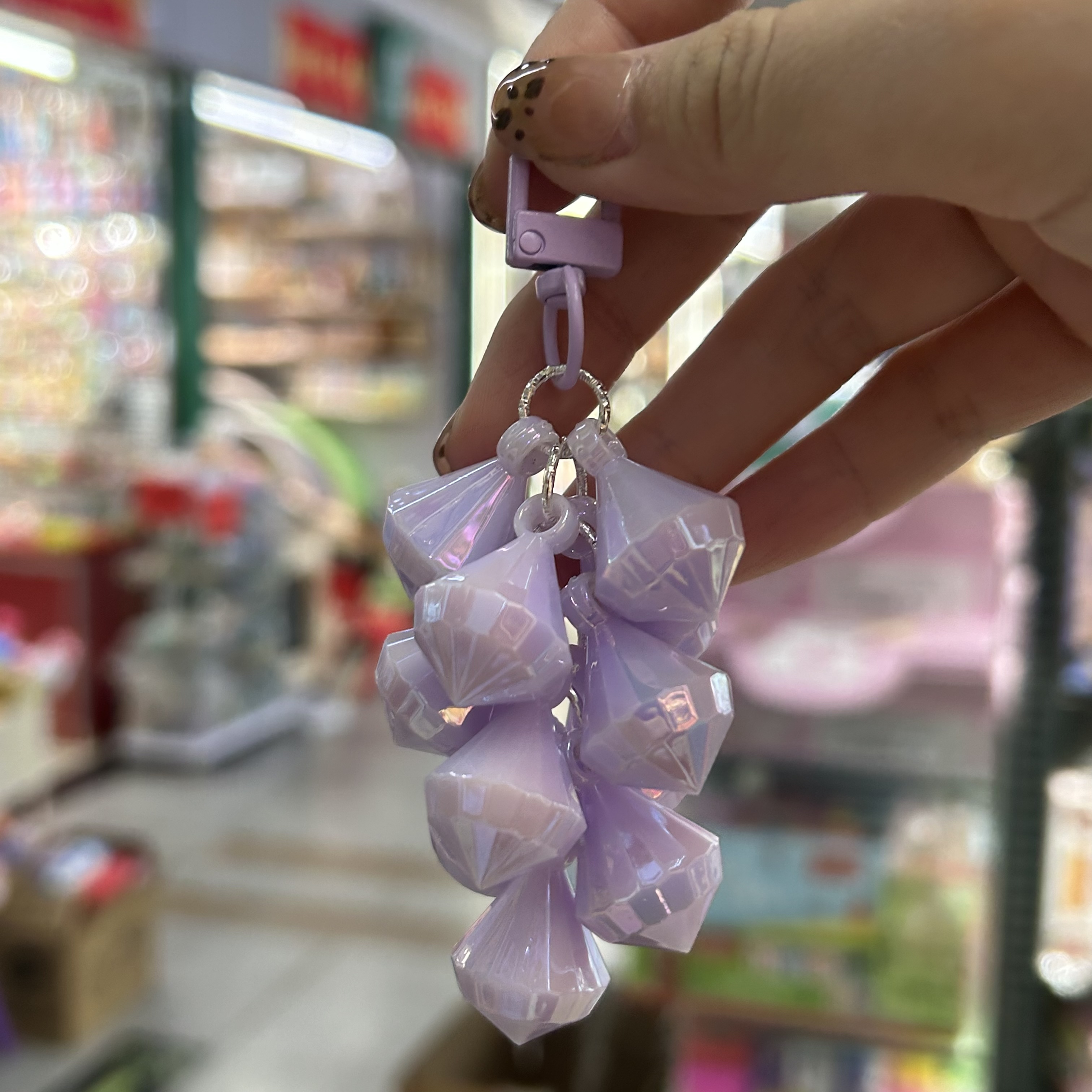 原创设计彩色珠子挂件钥匙扣多巴胺配色创意ins风 亚克力彩虹珠子男女通用礼品多彩钥匙扣挂件配件详情图7