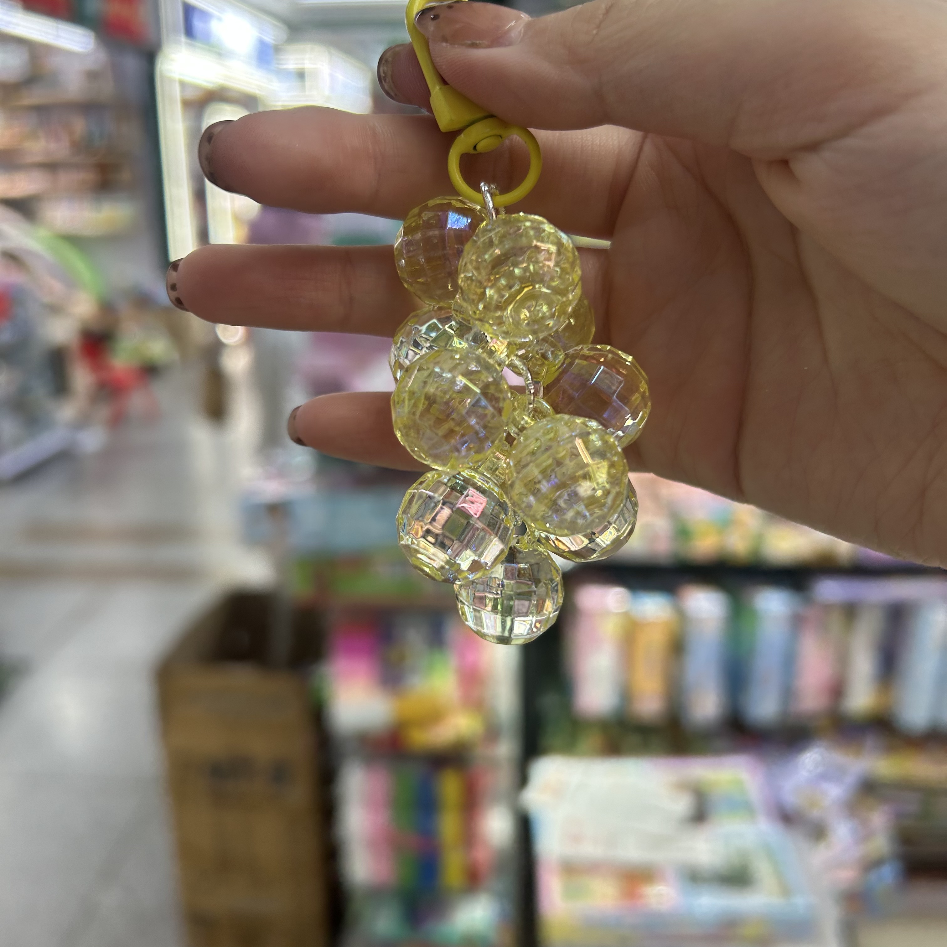 透明彩色亚克力珠子AS钥匙扣挂件多巴胺配色创意原创DIY批发挂件详情图6