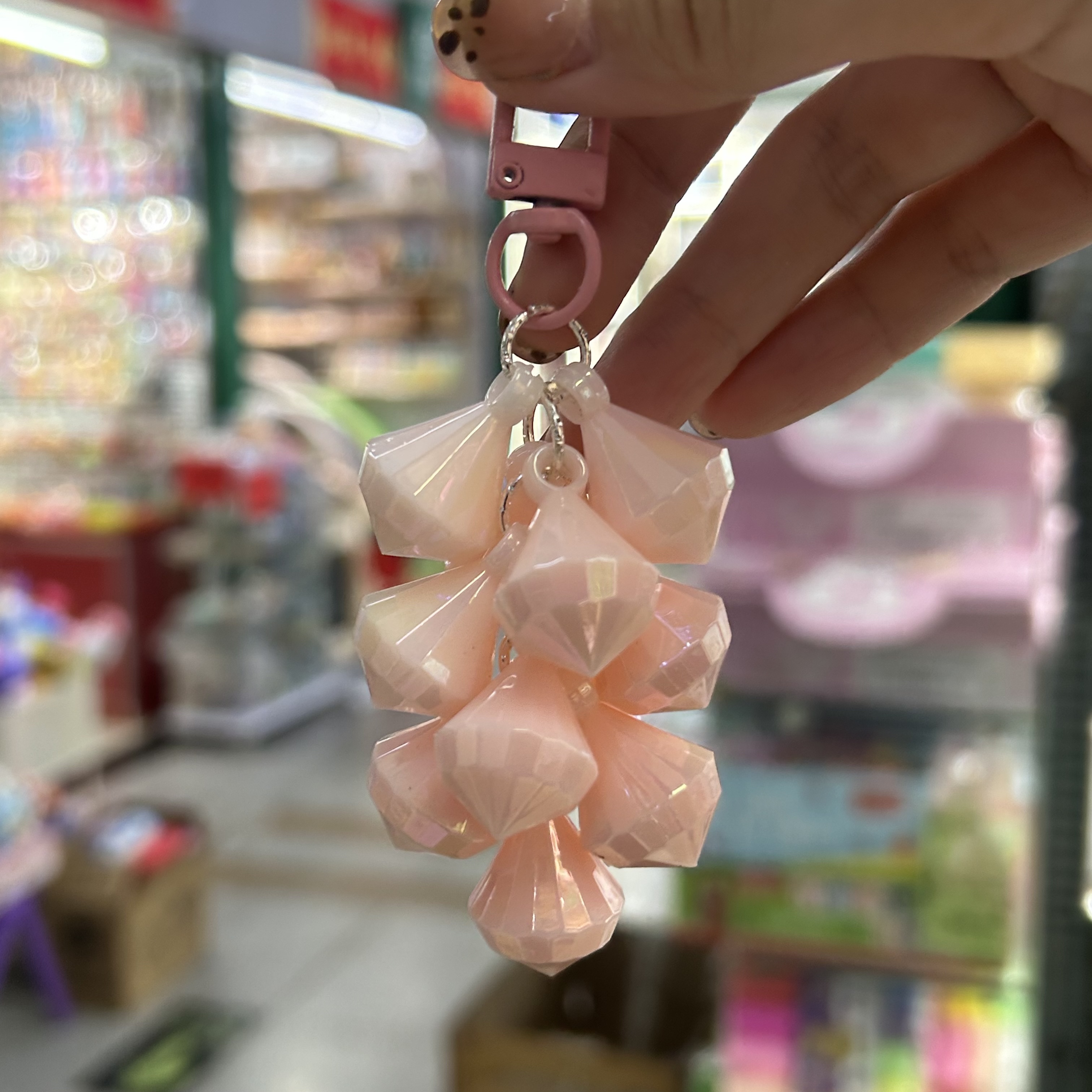 原创设计彩色珠子挂件钥匙扣多巴胺配色创意ins风 亚克力彩虹珠子男女通用礼品多彩钥匙扣挂件配件详情图8