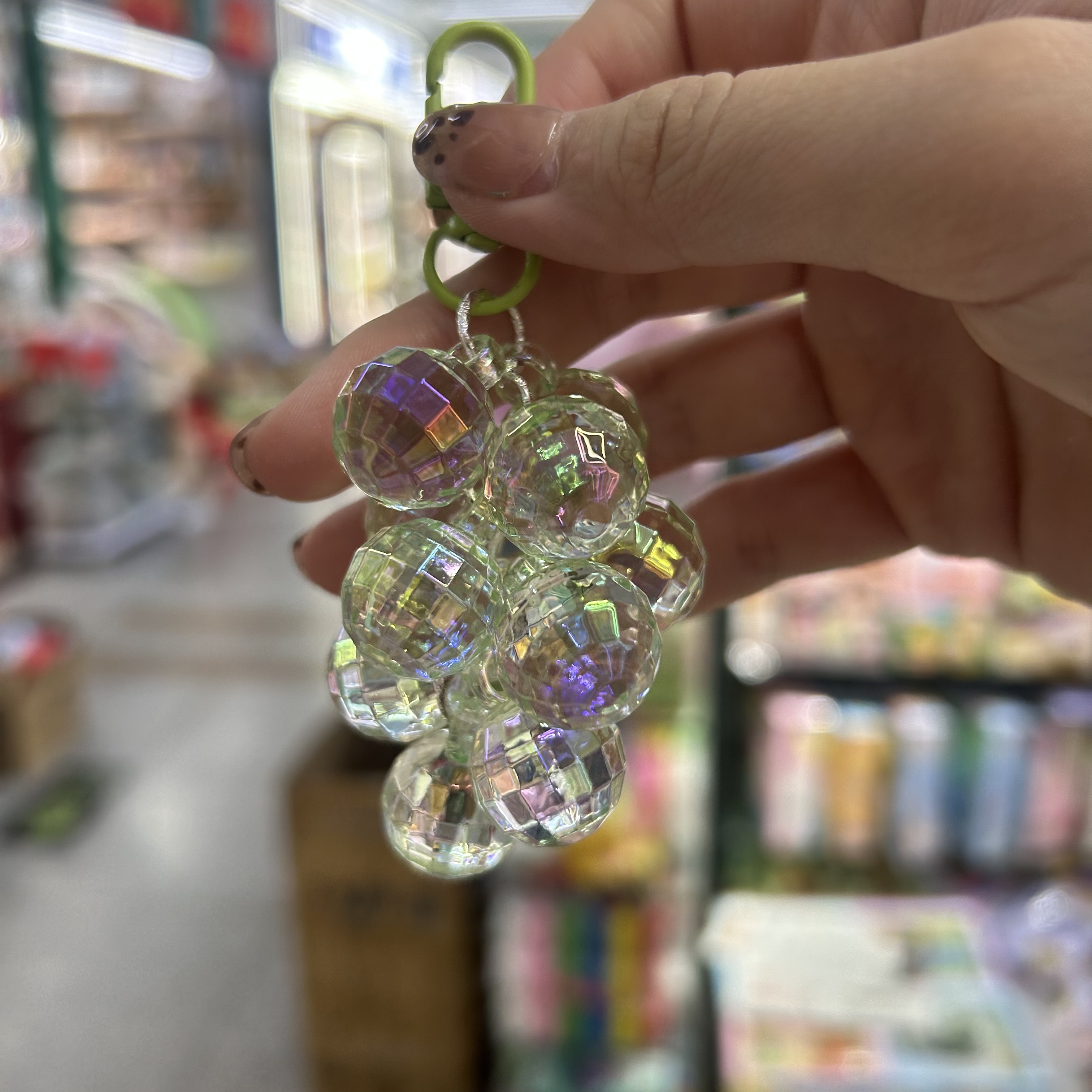 透明彩色亚克力珠子AS钥匙扣挂件多巴胺配色创意原创DIY批发挂件详情图5