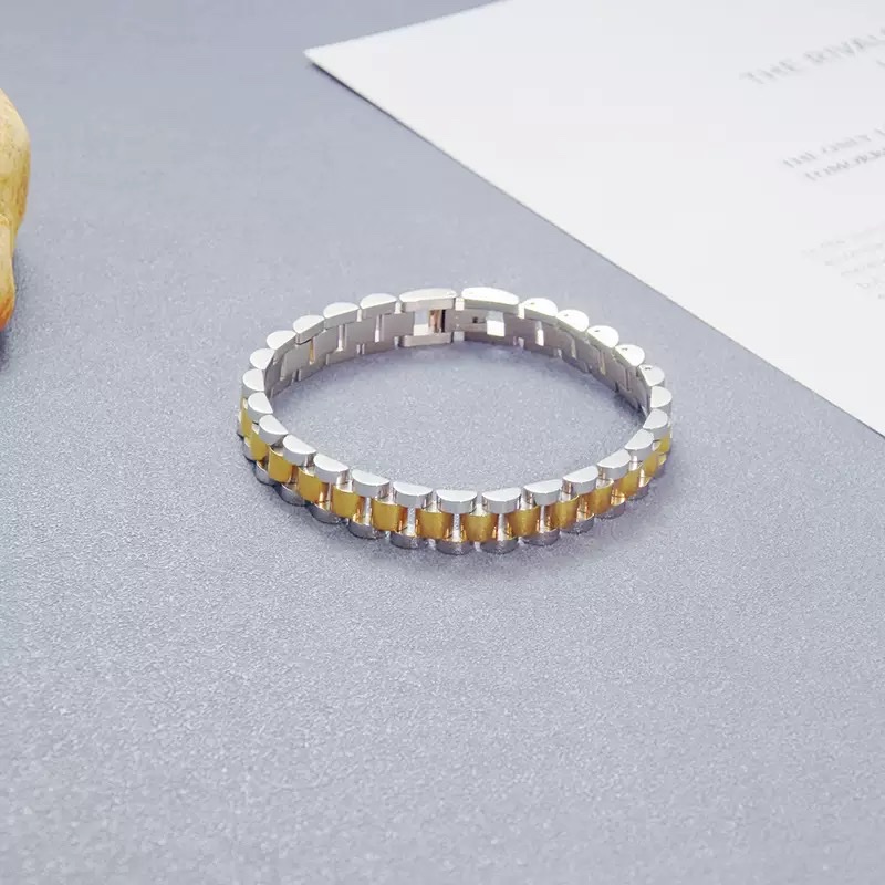 This is a popular cross-border product from Europe and America. It features a simple titanium steel bracelet with a stylish and versatile appearance, as well as a high-end stainless steel accessory Specification image