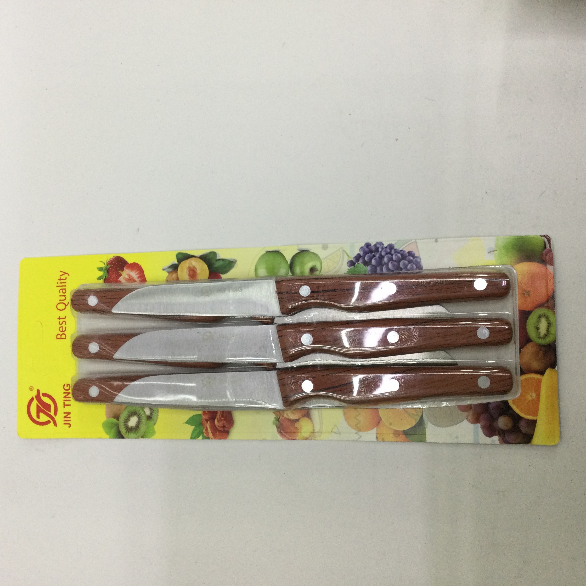 圆柄木纹果皮刀6pc