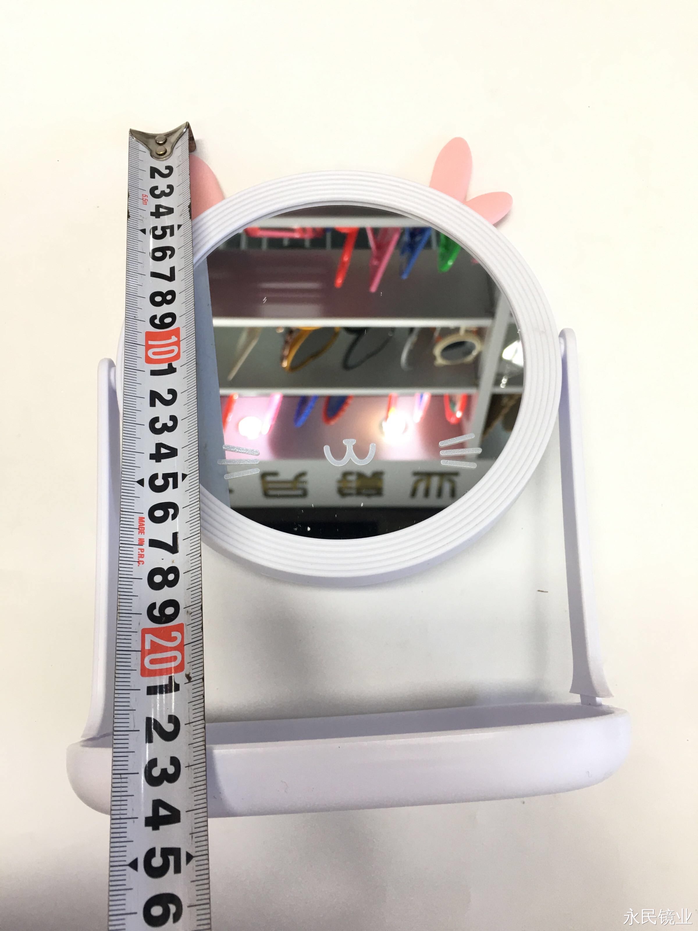 镜子/镜梳/化妆镜台镜/掐痘镜/木质化妆镜细节图