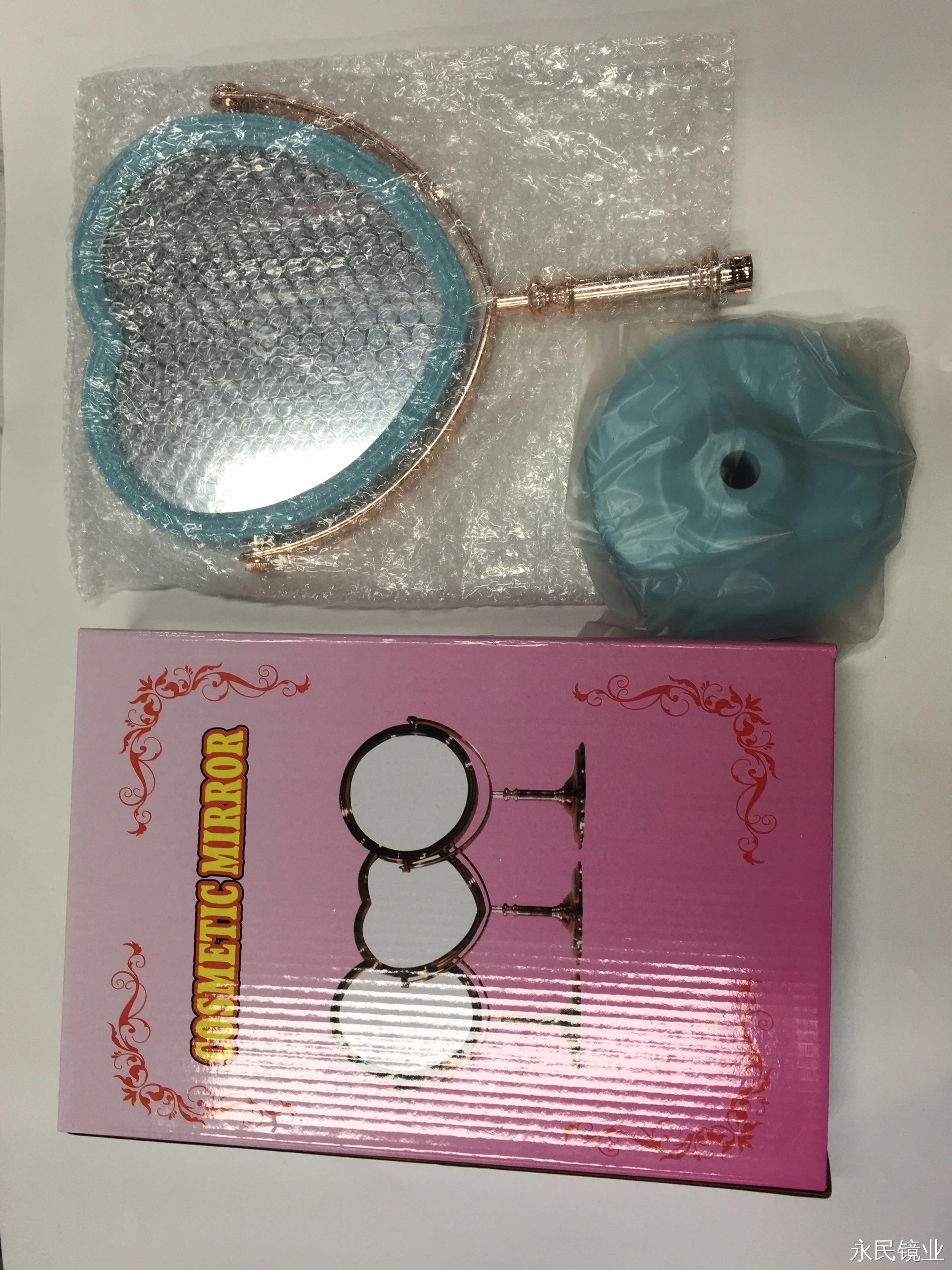 镜子/镜梳/化妆镜台镜/掐痘镜/木质化妆镜细节图