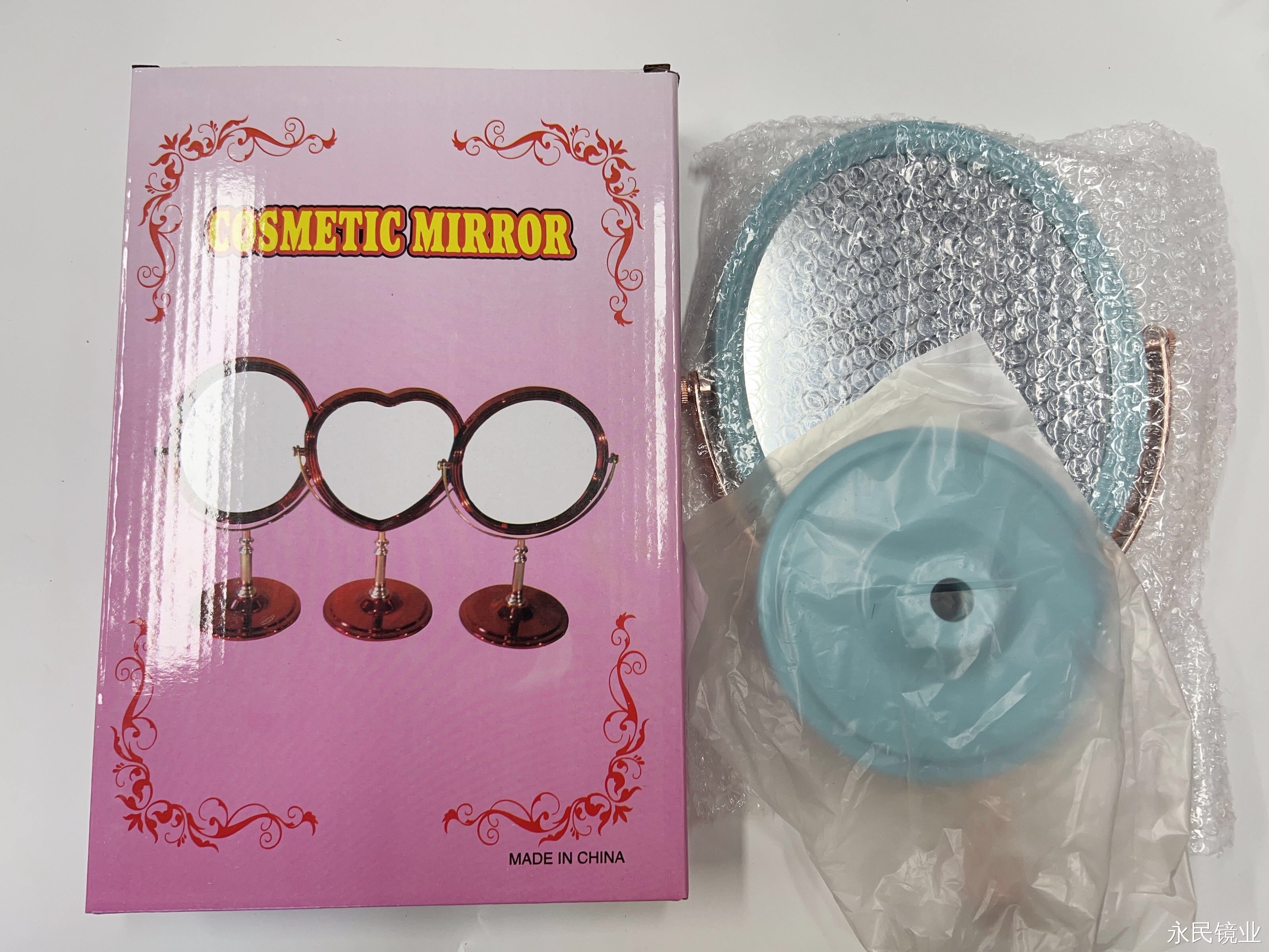 镜子/镜梳/化妆镜台镜/掐痘镜/木质化妆镜细节图