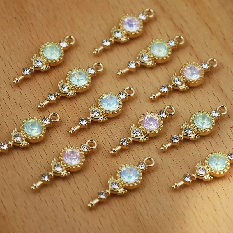 diy锌合金饰品配件潮流仙女棒百搭时尚新款潮流个性服饰配件点钻电镀保色