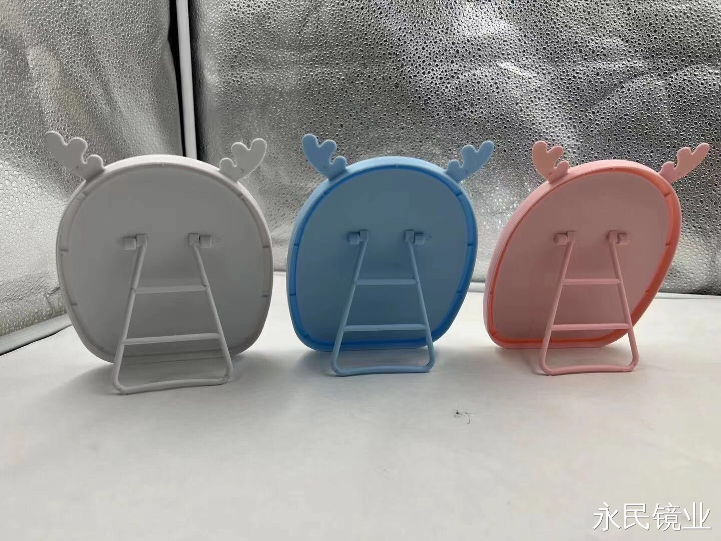 镜子/镜梳/化妆镜台镜/掐痘镜/木质化妆镜产品图