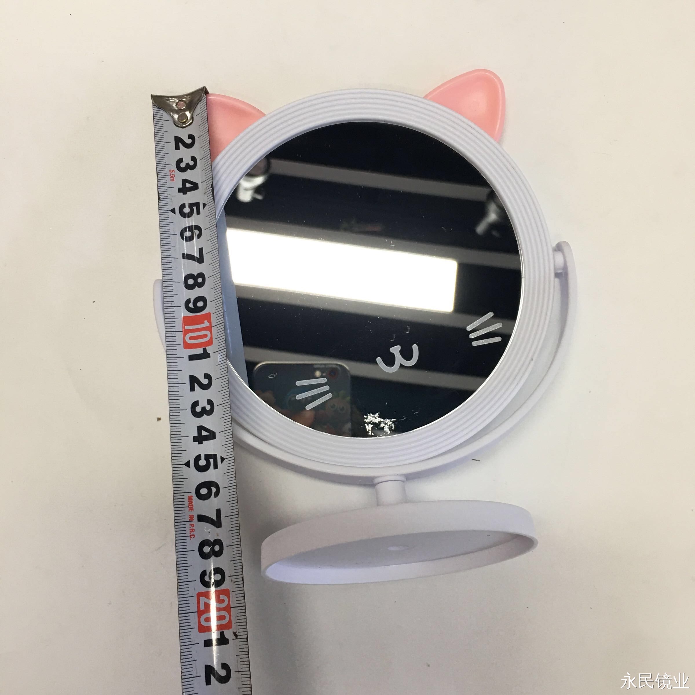 镜子/镜梳/化妆镜台镜/掐痘镜/木质化妆镜细节图