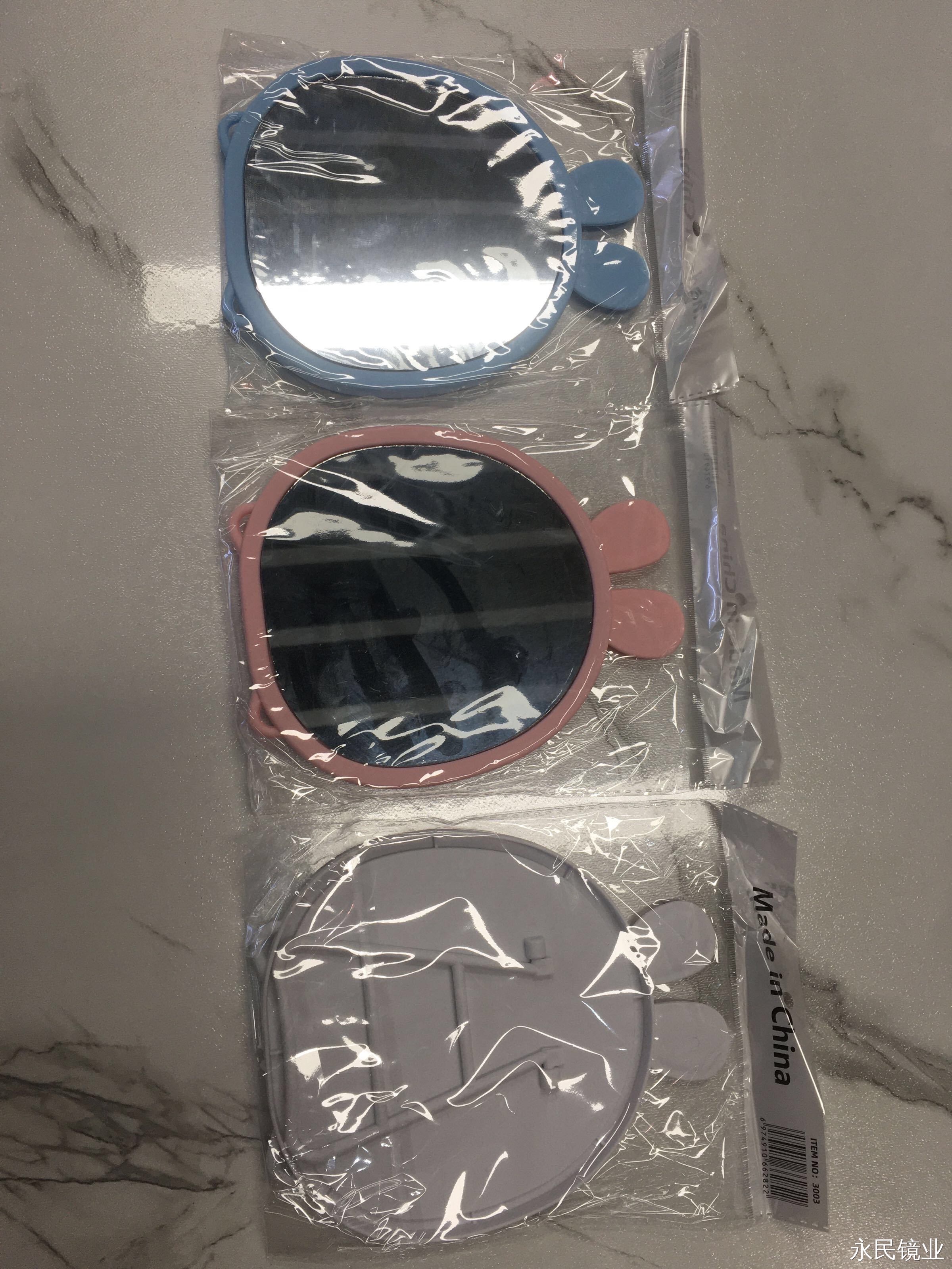 镜子/镜梳/化妆镜台镜/掐痘镜/木质化妆镜产品图