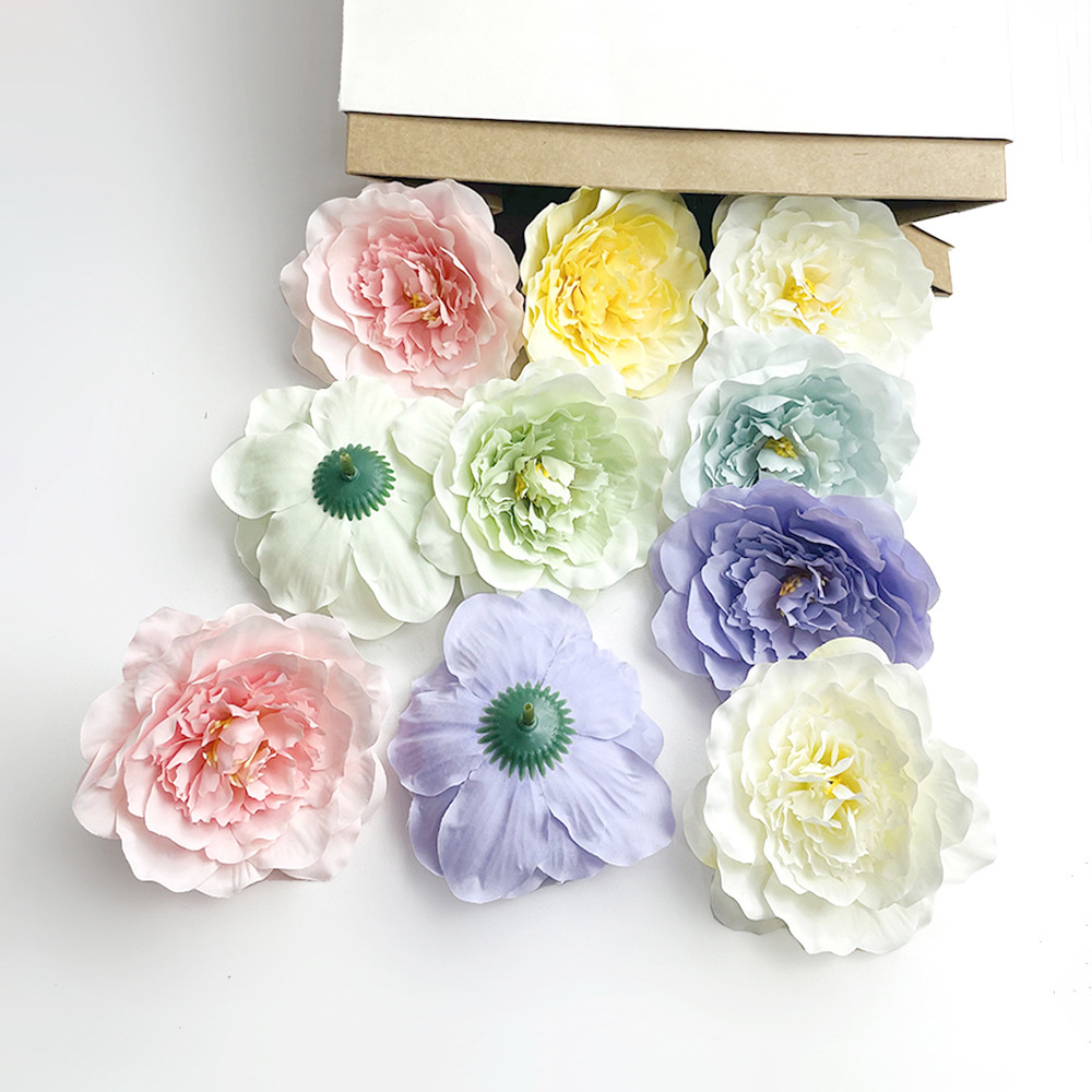 Simulated peony flower heads, Tang-style hairpins and headwear, artificial flower accessories, diy handcrafted material kits, home photography props details Picture