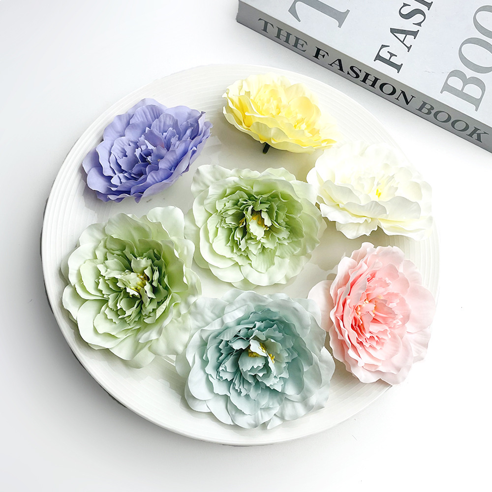 Simulated peony flower heads, Tang-style hairpins and headwear, artificial flower accessories, diy handcrafted material kits, home photography props Specification image