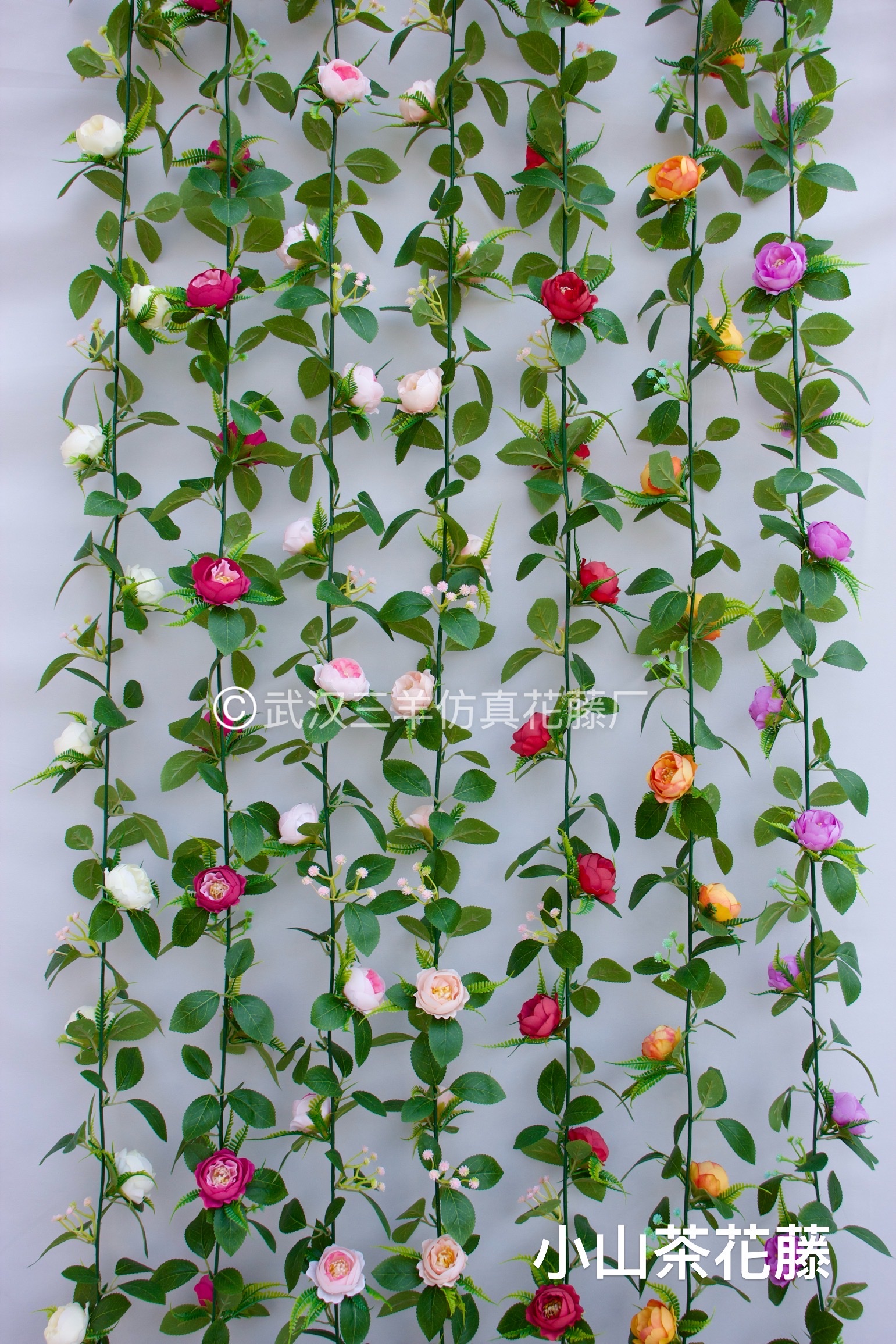 仿真花藤玫瑰假花藤条空调管道遮挡客厅吊顶装饰塑料藤蔓缠绕植物蔷薇花藤详情图9