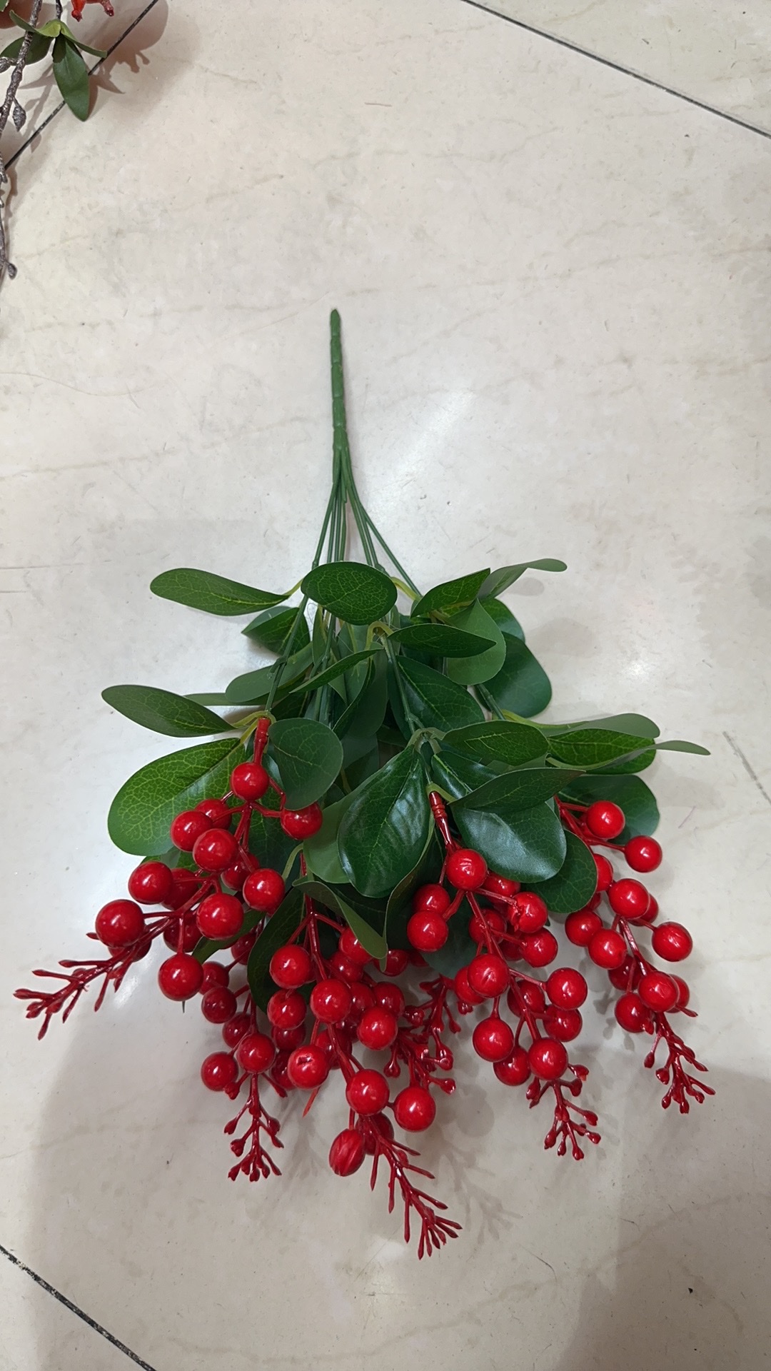 圣诞果圣诞花仿真花头花手工插花装饰婚礼婚宴用品