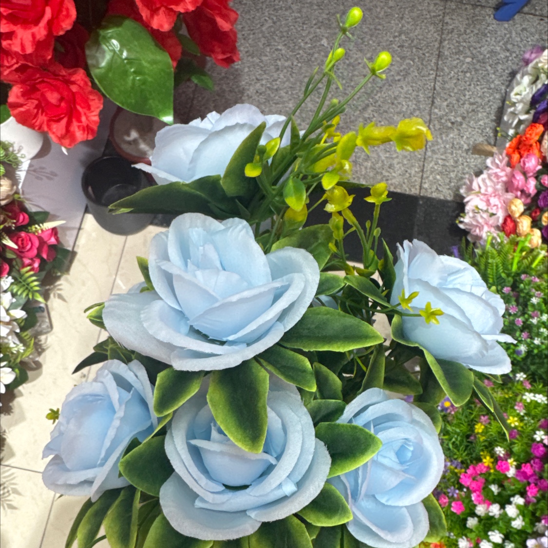 拉菲草针织花pu花束仿真花头花多款手工制作装饰品婚礼插花配饰针织花