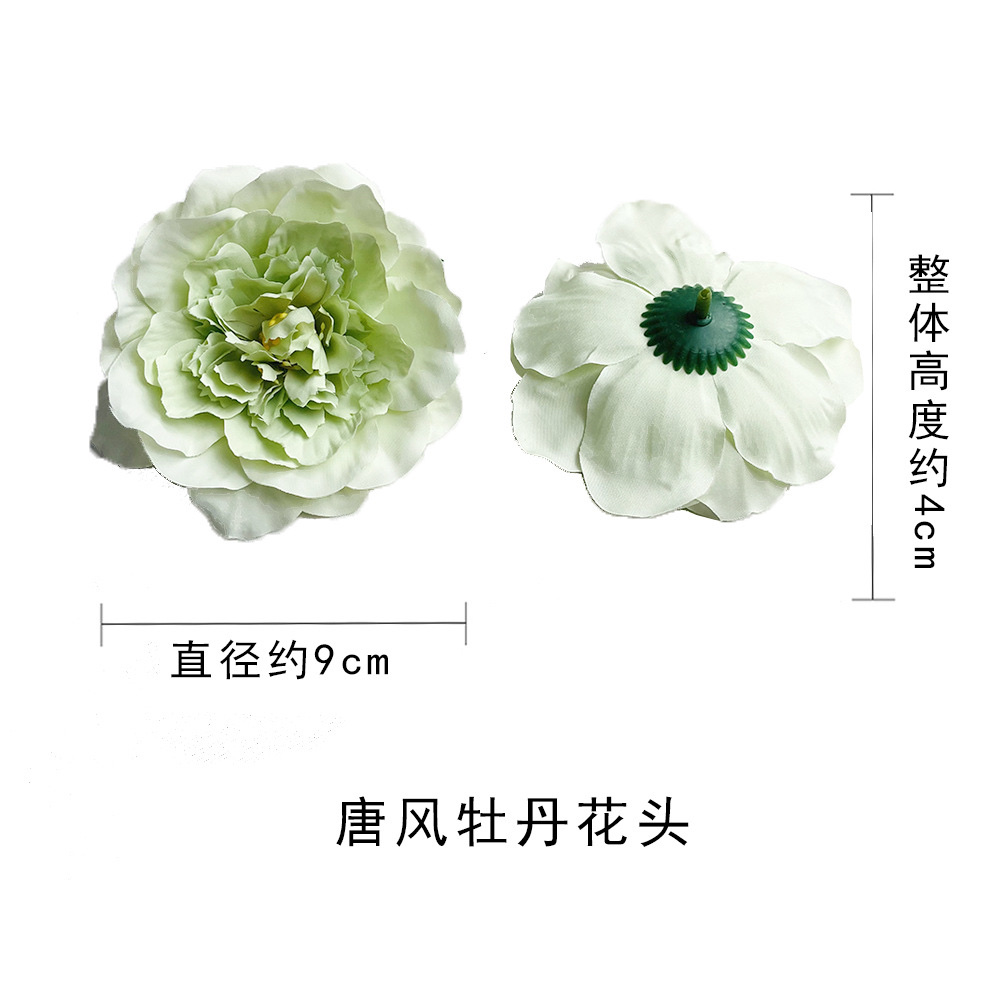 Simulated peony flower heads, Tang-style hairpins and headwear, artificial flower accessories, diy handcrafted material kits, home photography props Item Picture