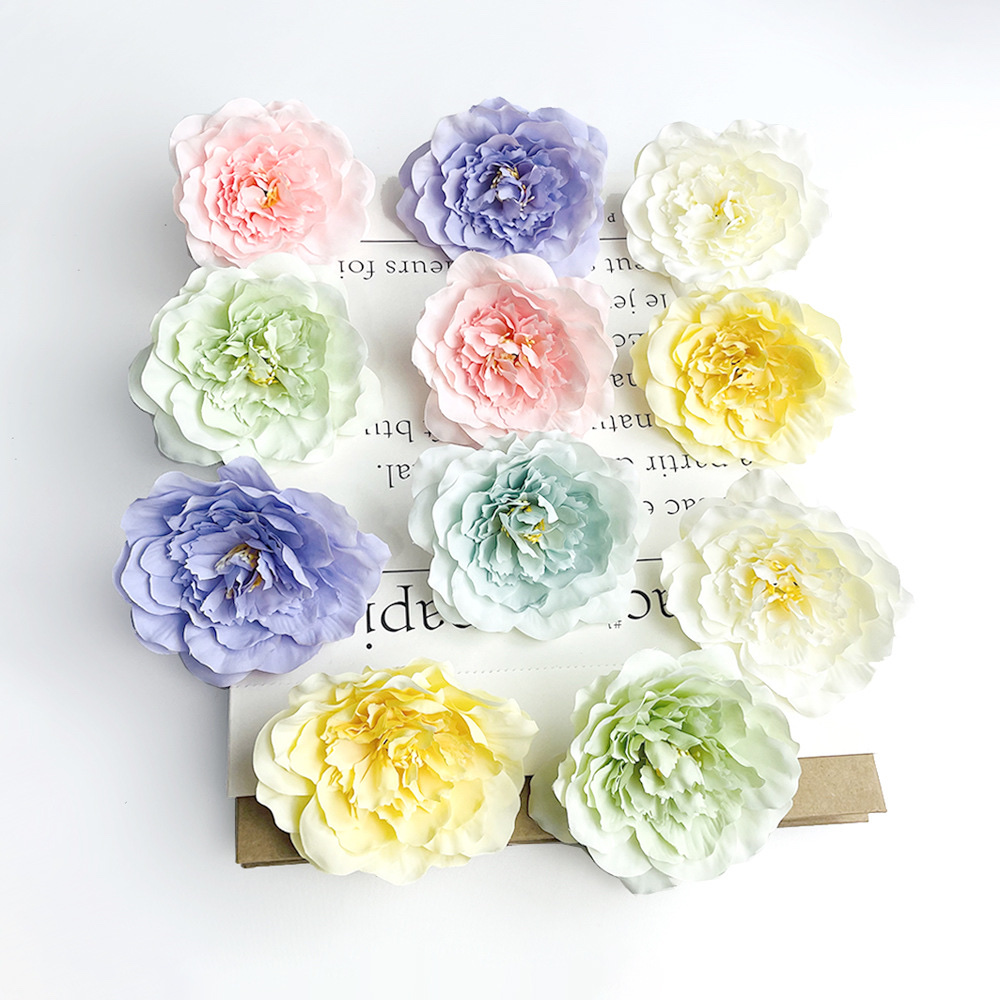 Simulated peony flower heads, Tang-style hairpins and headwear, artificial flower accessories, diy handcrafted material kits, home photography props