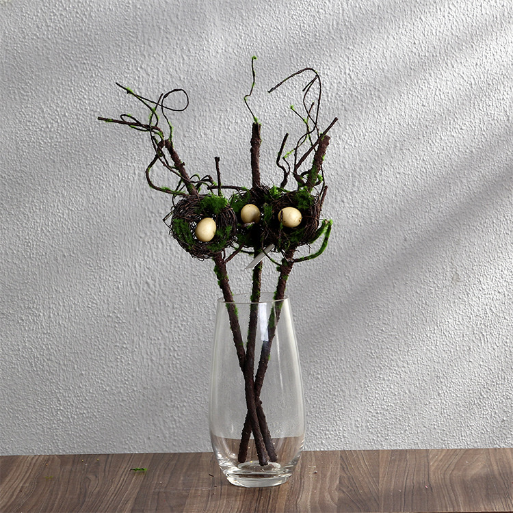 室内花卉盆景 鸟巢仿真插画配件装饰仿真花假花