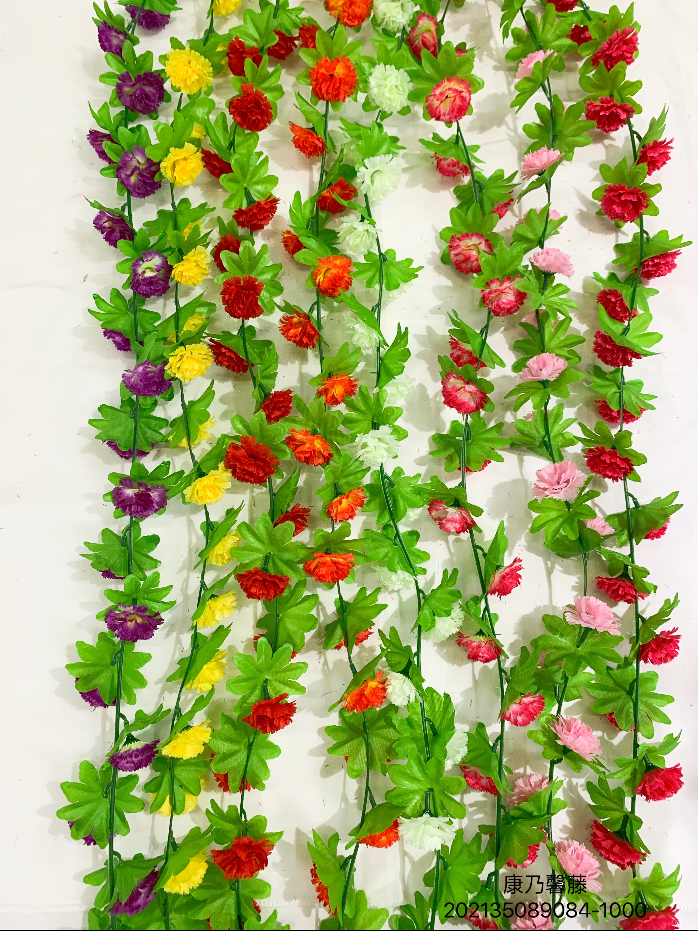 Artificial flower vine rose, artificial flower vine air conditioning pipes cover the living room ceiling decoration, plastic vines entwine the plant rose vine