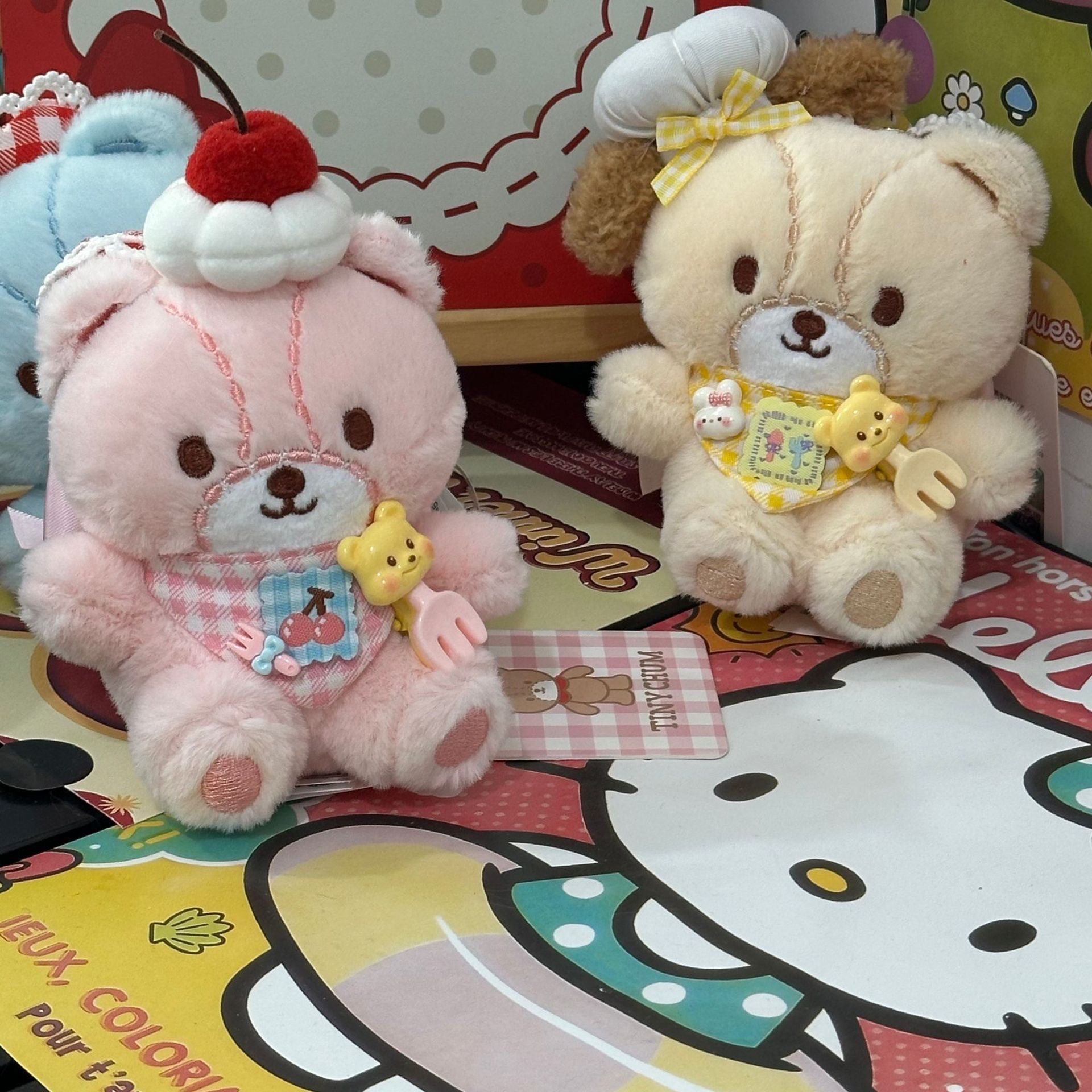 日系新款厨师甜心香香象可爱包包挂件礼物玩偶毛绒挂件钥匙扣详情图3