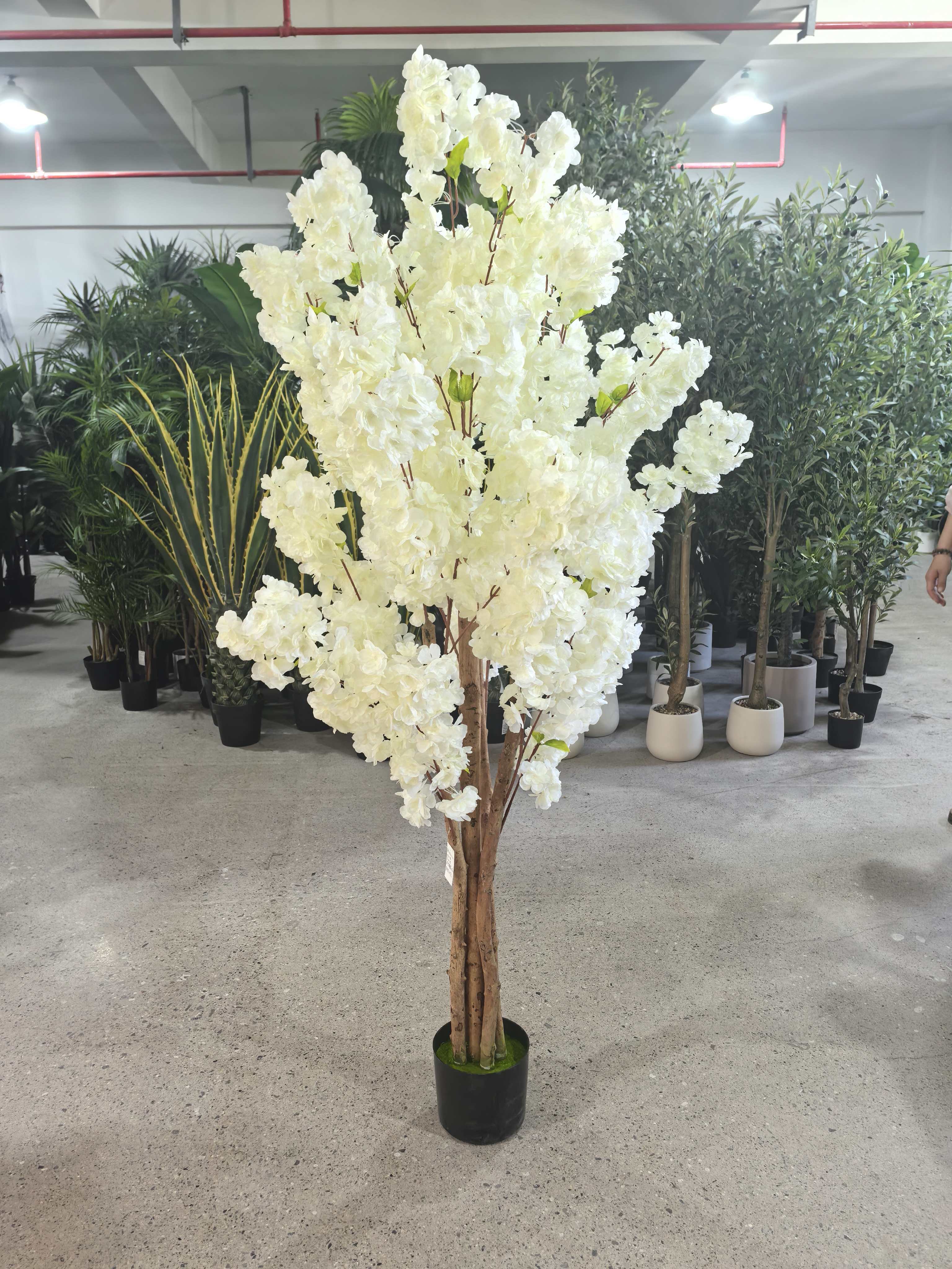 1.2-2米仿真木杆加密白色 粉色 香槟色炫彩加密樱花 带叶樱花 
artificial trees flowers 