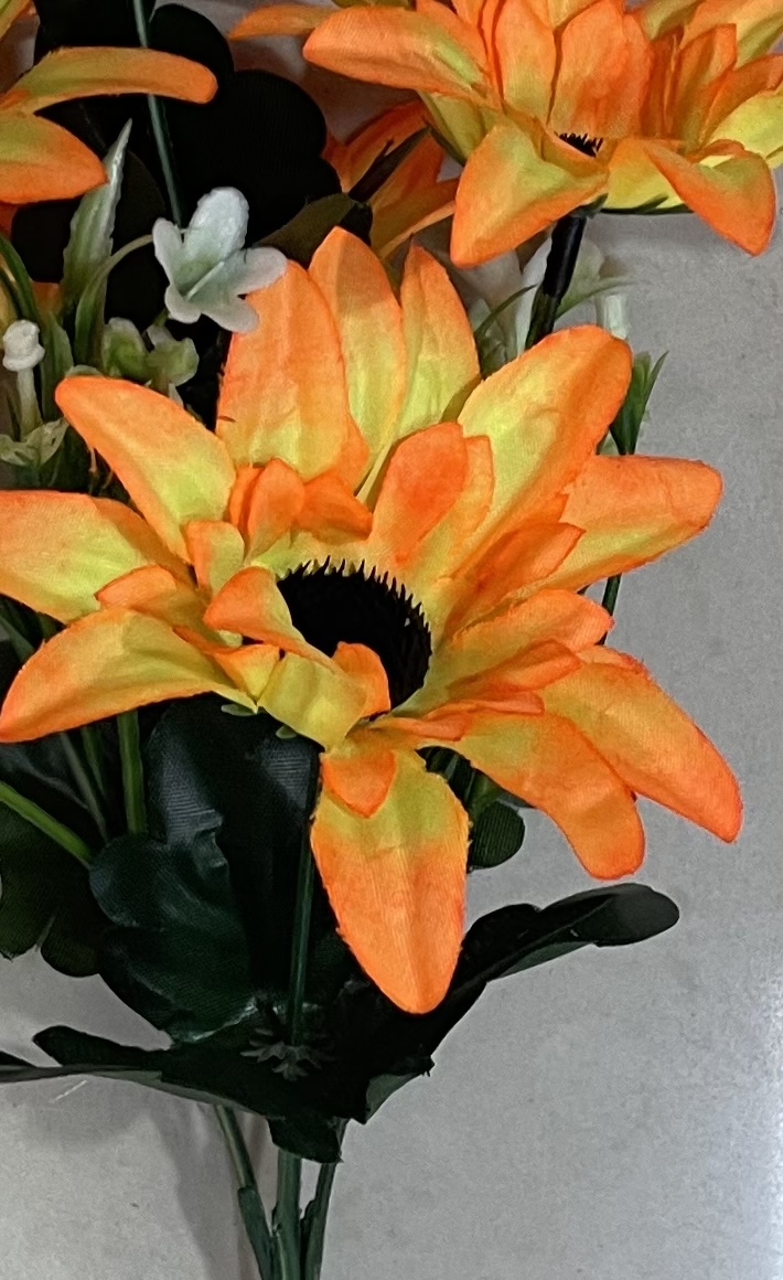 教师节仿真花仿真植物仿真菊花5头十八耳菊向日葵花头教师节花详情图2