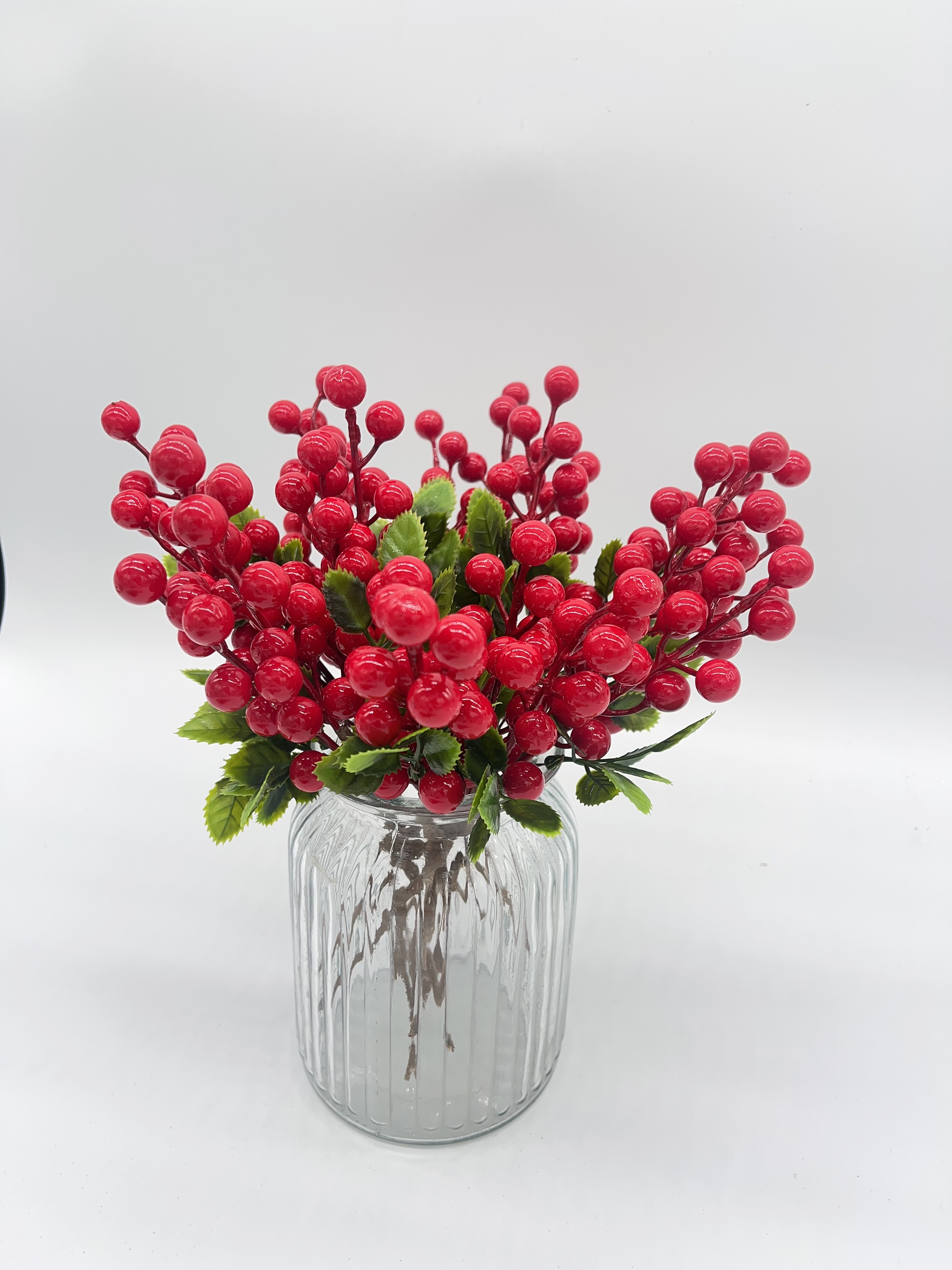 跨境电商亚马逊外贸热销圣诞节装饰品圣诞花圣诞花环圣诞树装饰挂件圣诞节必备红果圣诞树圣诞用品细节图