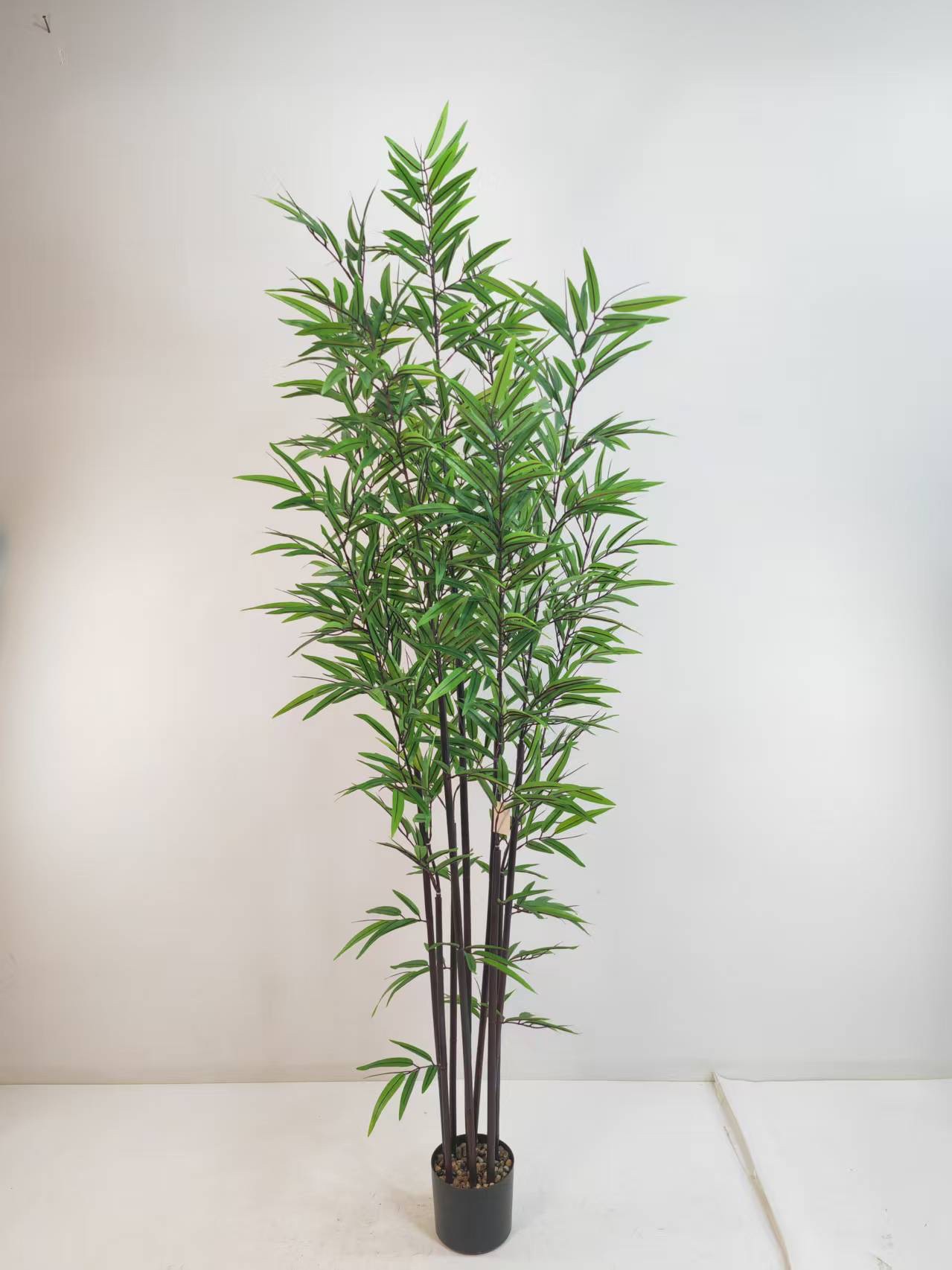 شجرة الخيزران المشفرة المتعددة الأوراق، الخيزران الذهبي الخيزران الخيزران الحقيقي Artificial Bamboo Tree details Picture