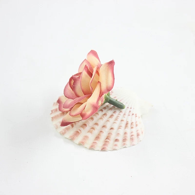 DIY artificial rose 4.5cm small rolled-edge flower head, flower hairpin garland, silk flower, rose for wedding scattering Application Scenario