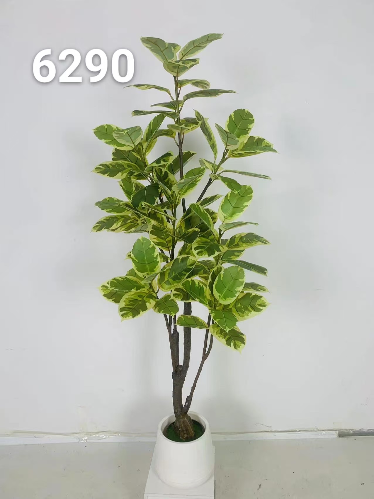 Artificial plants, rubber-leaf green plants, indoor decoration artificial green plants details Picture