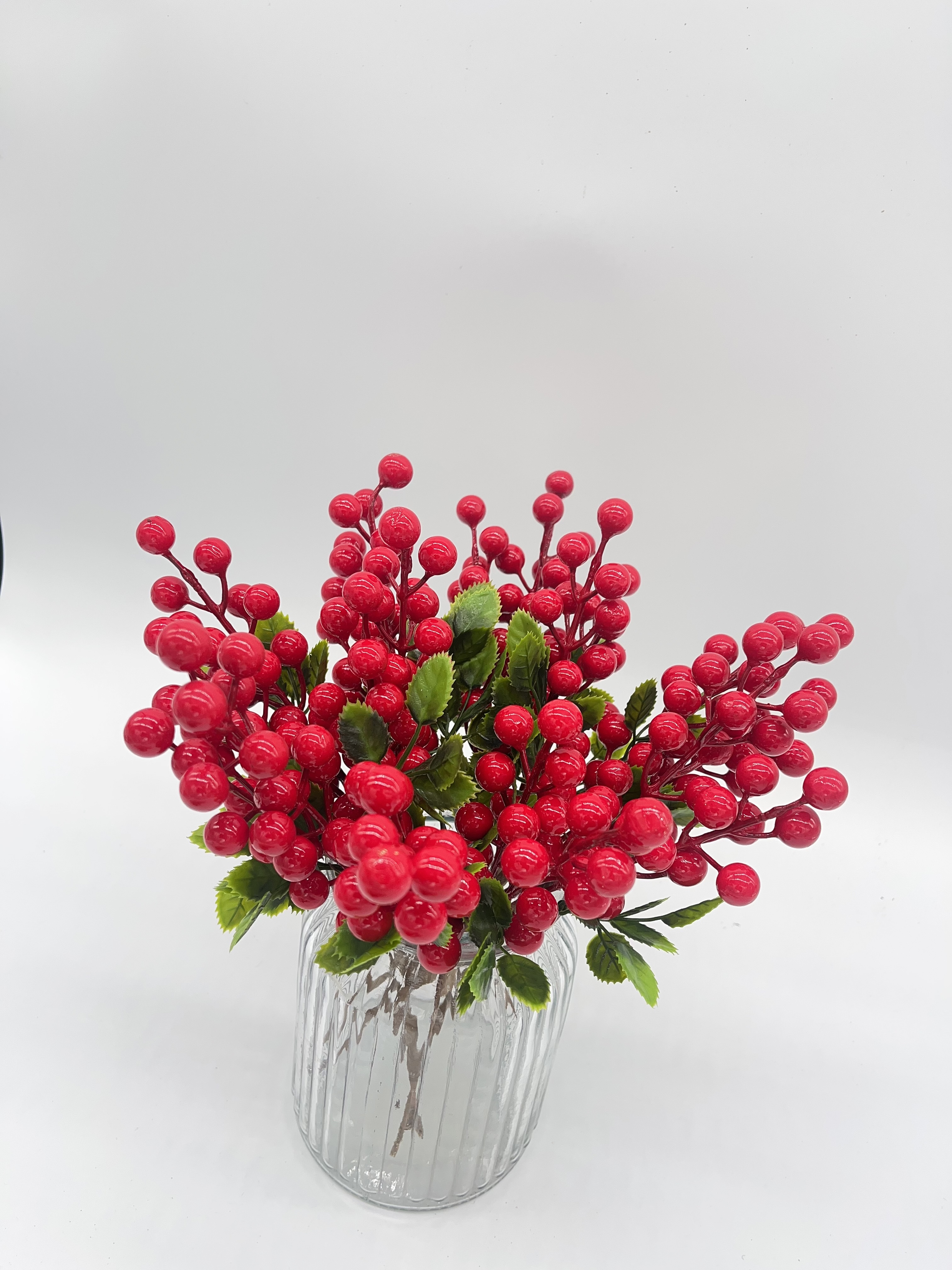 跨境电商亚马逊外贸热销圣诞节装饰品圣诞花圣诞花环圣诞树装饰挂件圣诞节必备红果圣诞树圣诞用品产品图