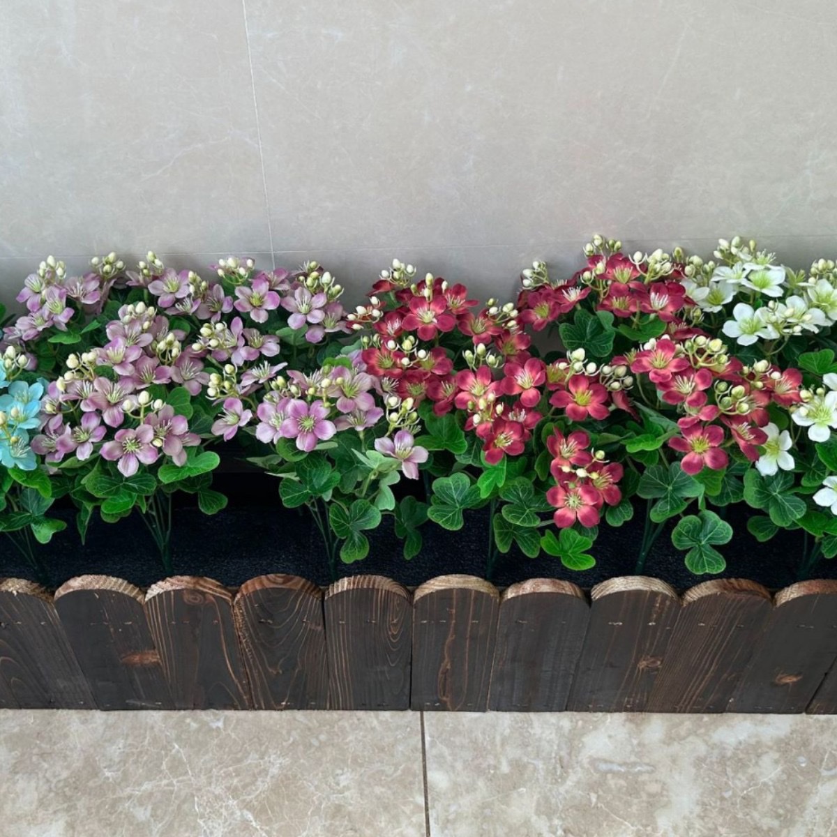 仿真批发跨境装饰花墙背景插花跨境婚庆装饰尤加利假花户外仿真花 仿真花