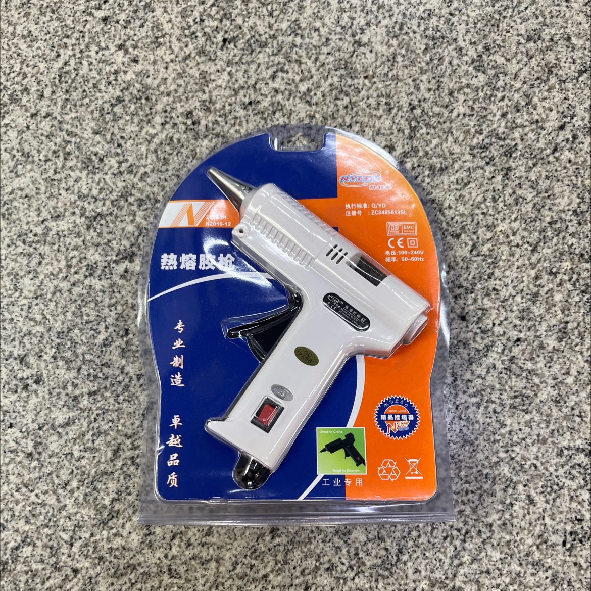 NL-307B 30w小胶枪白色小胶枪 热熔胶枪 熔胶枪 手工工具 开关 扁插 圆插 小胶枪 高温30瓦产品图