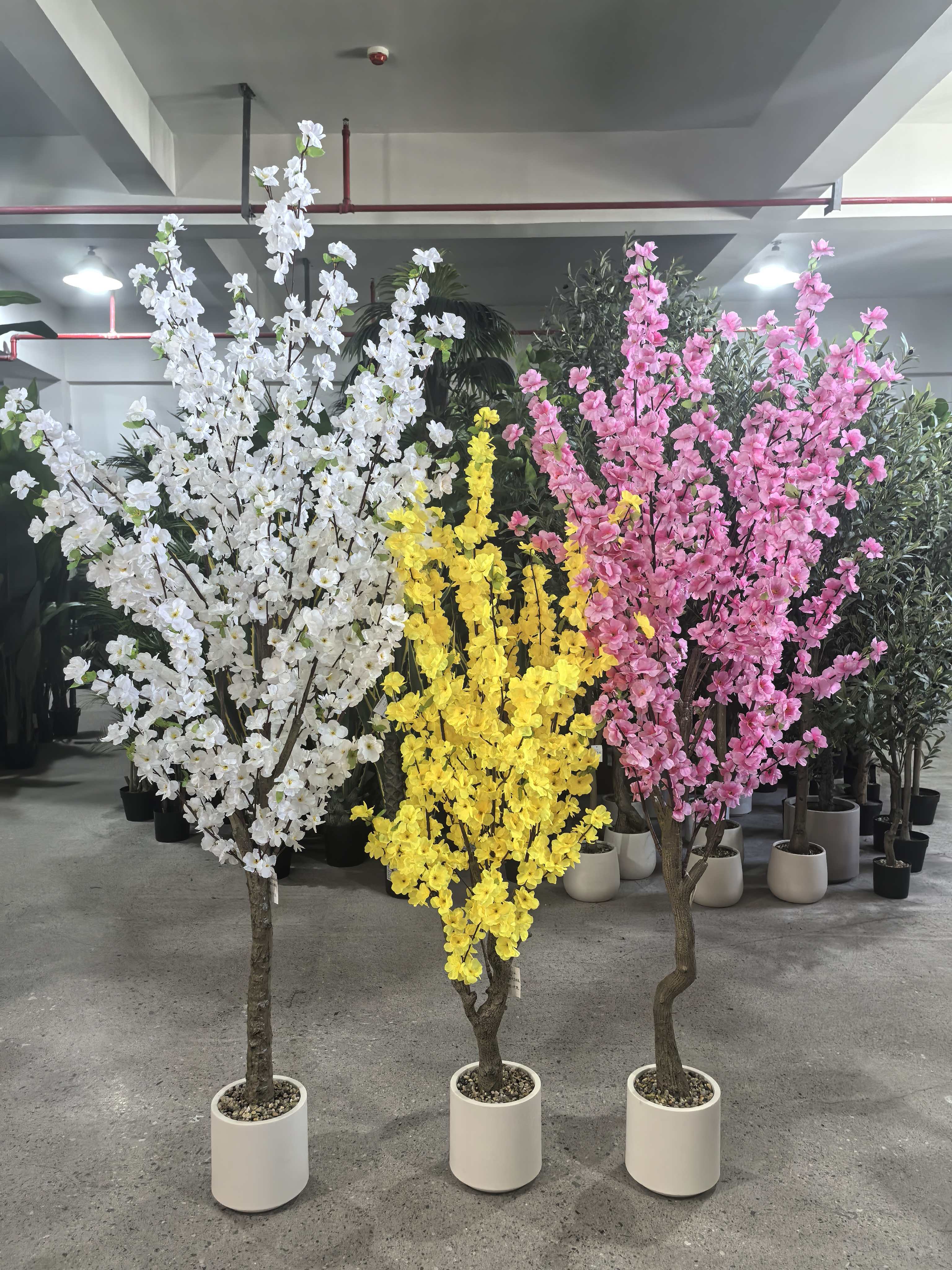 1.2-2米仿真木杆加密白色 粉色 香槟色炫彩加密樱花 带叶樱花 
artificial trees flowers 详情图2