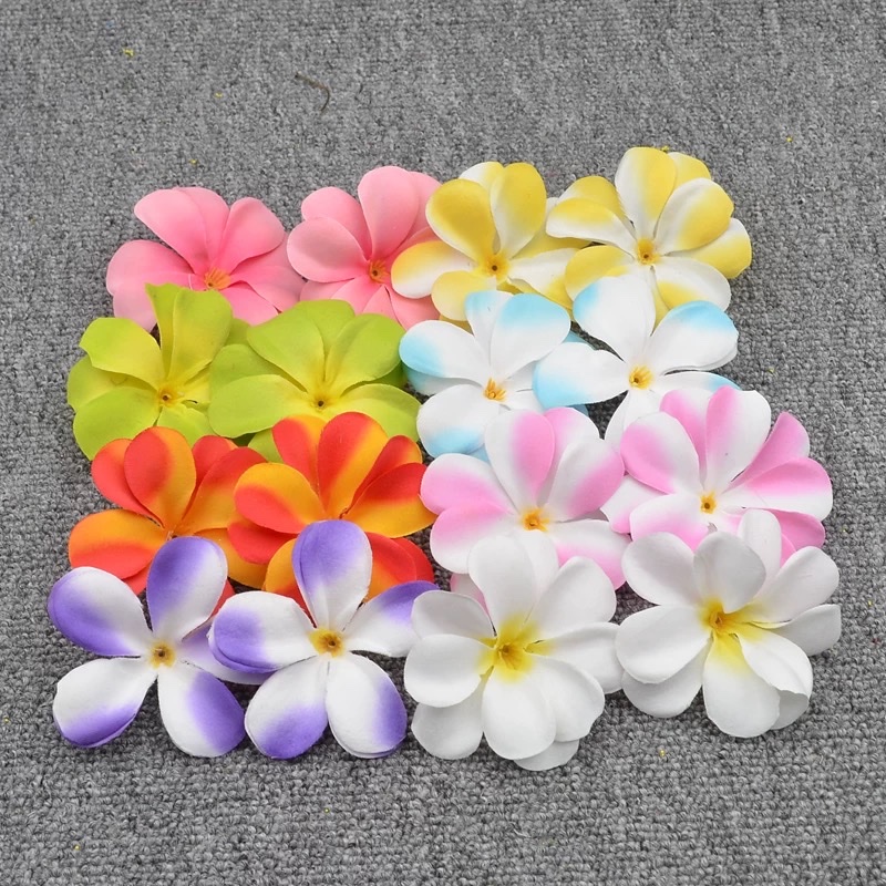 7cm artificial frangiophora flowers, individual flower heads, wedding silk flowers, DIY decorative flower accessories, materials detail image 2